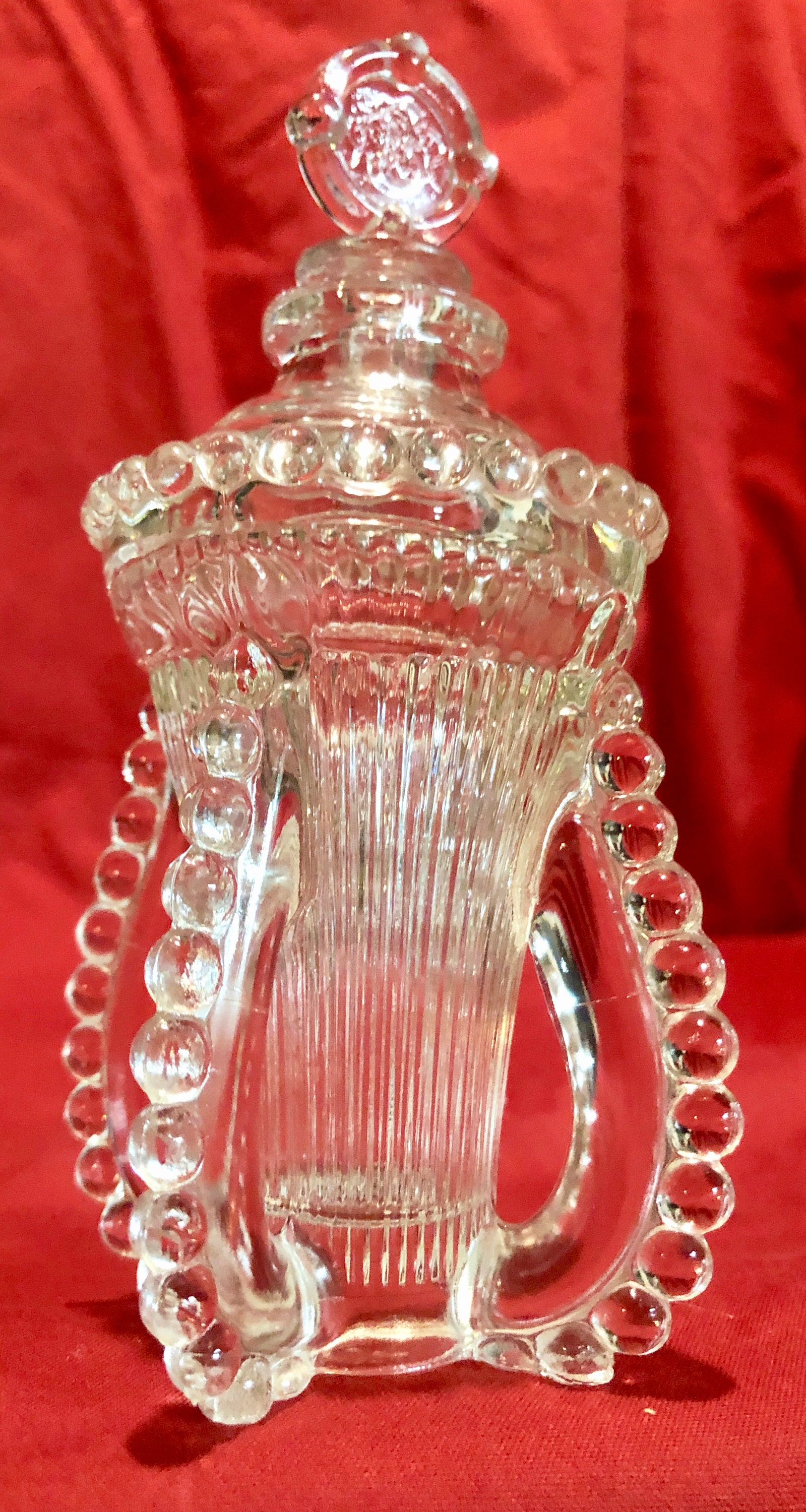 Download Vintage Hobnail Clear Glass Perfume Bottle/Scent Bottle