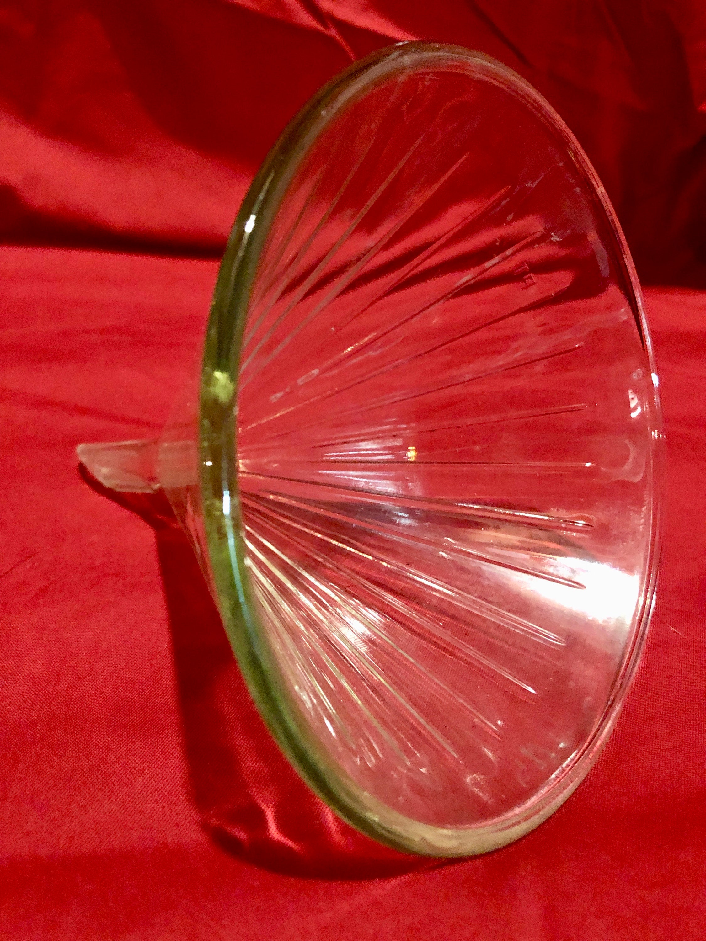 Vintage Large Clear Glass Funnel