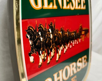 Vintage Genesee 12 Horse Ale Advertising Illuminated Beer