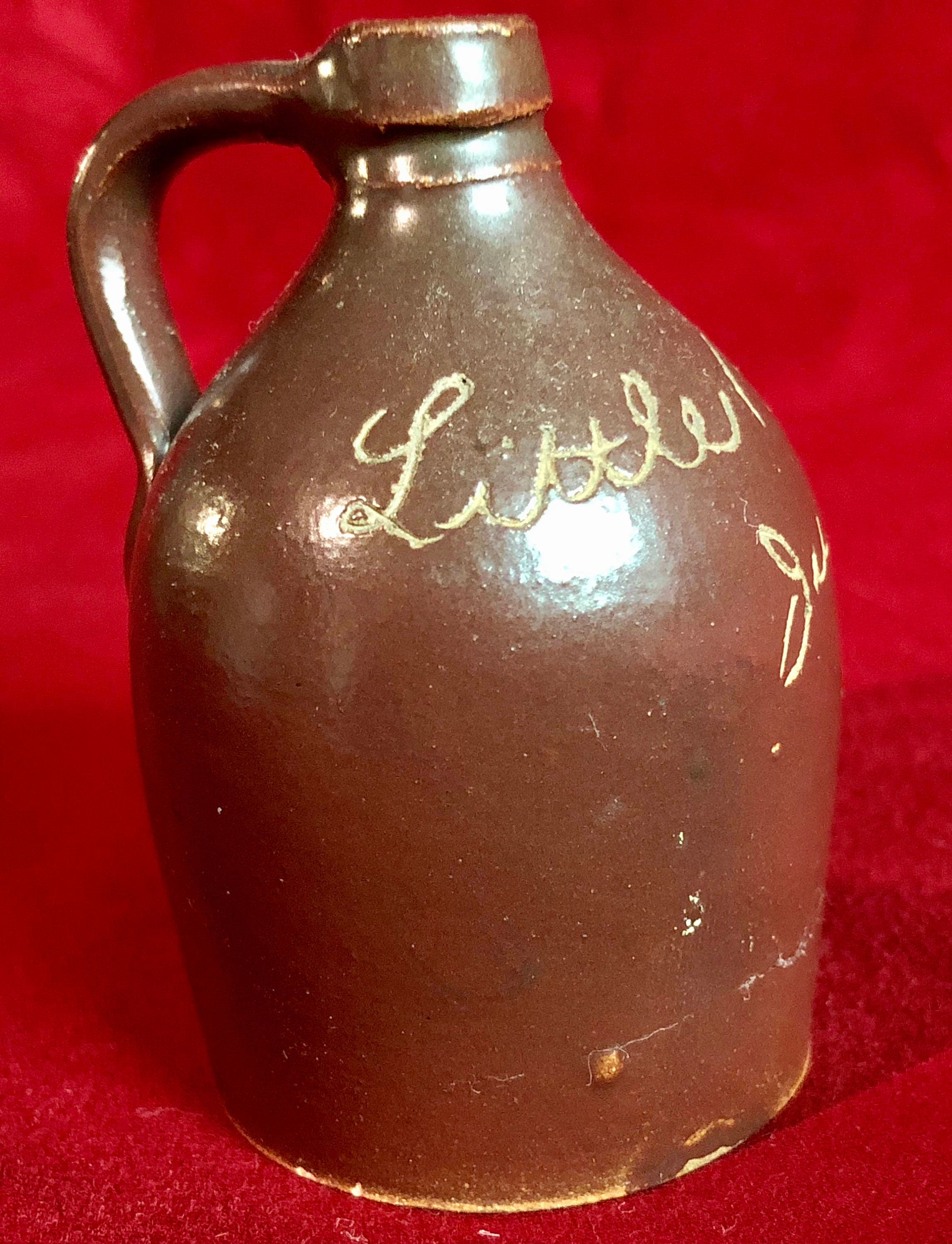 Antique Bennington Pottery Little Brown Jug Stoneware Souvenir