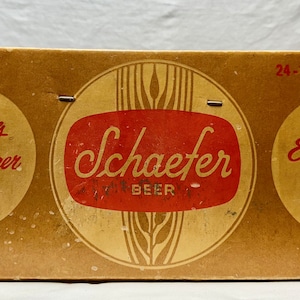 Vintage Schaefer bier gewaxt karton 24-12 oz reclamekrat