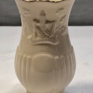 Vintage Balleek Irish China Society Collectors Miniature Vase