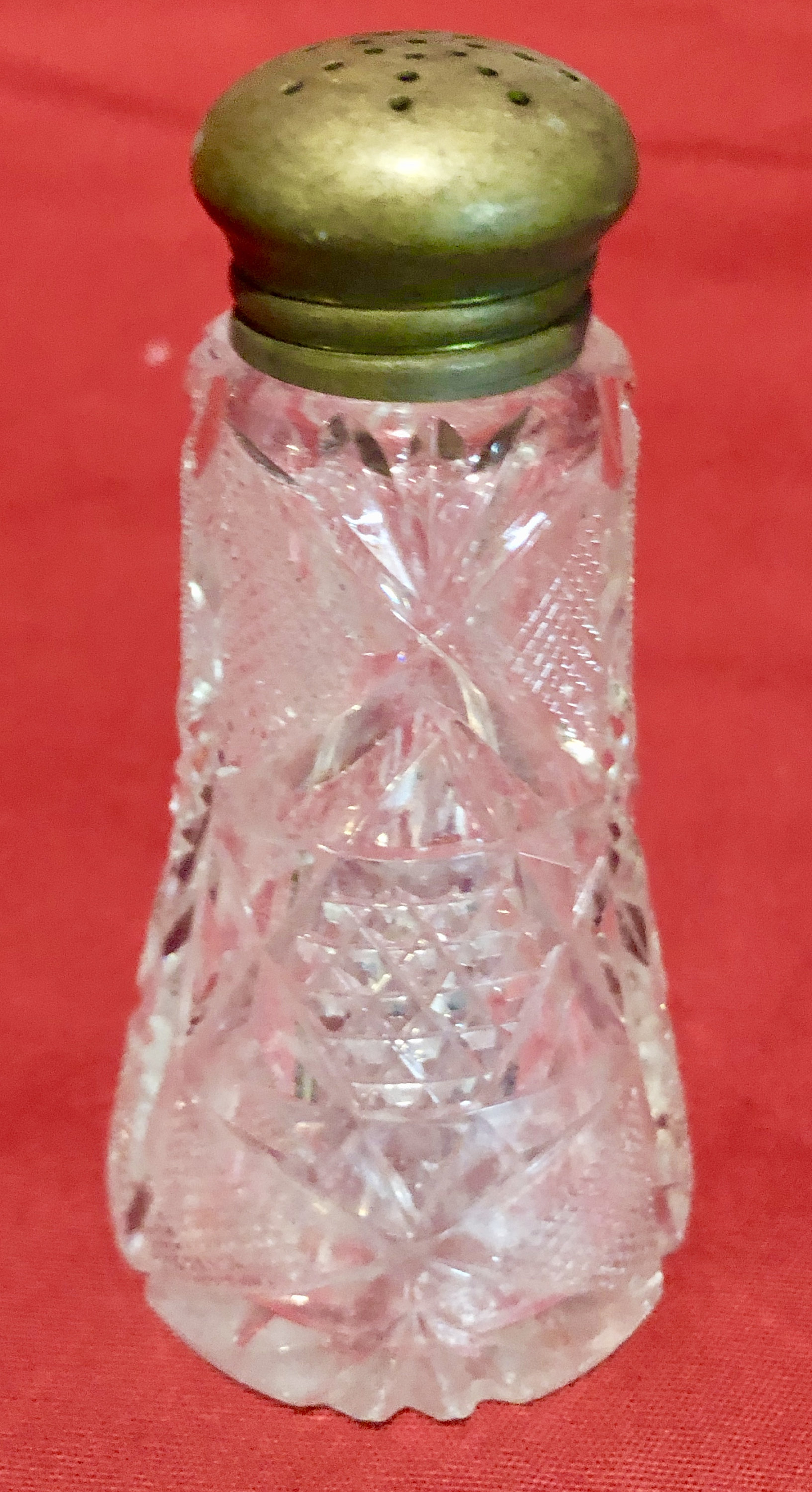 Vintage Cut Crystal Salt Shaker