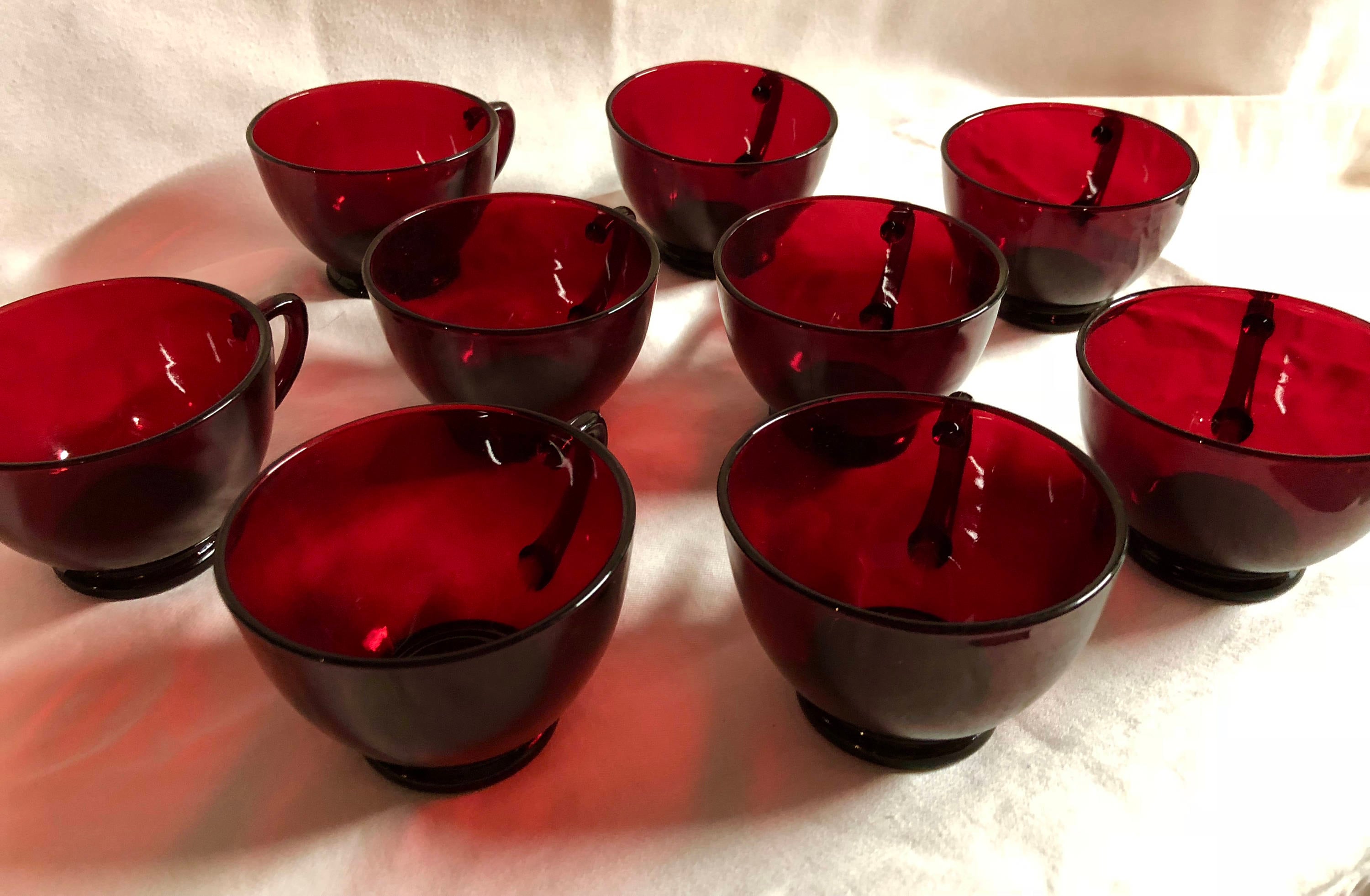 antique-ruby-red-depression-glass-tea-coffee-cups-set-of-nine
