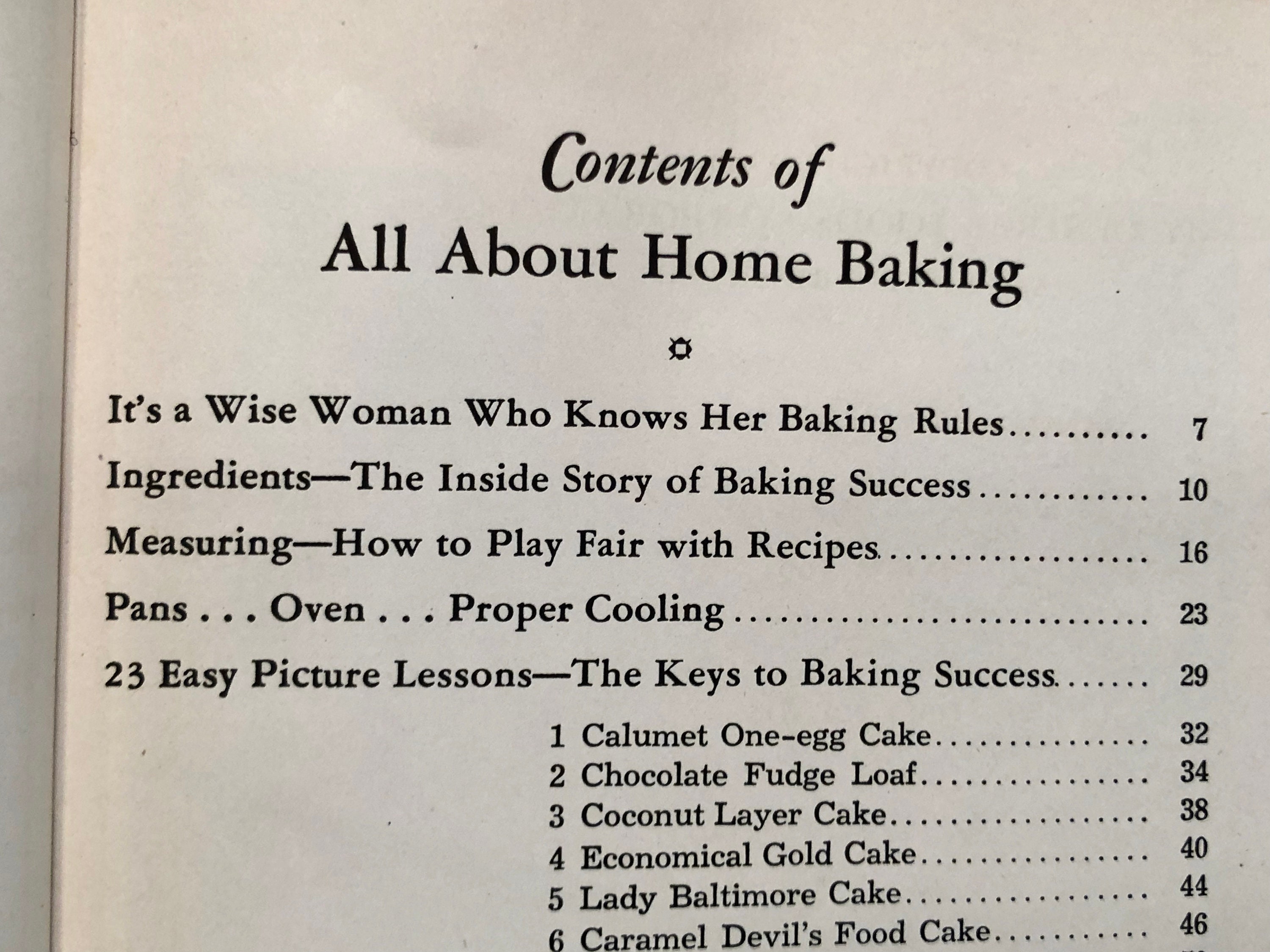 Vintage 'All About Home Baking' Cookbook, Copyright 1933, by General