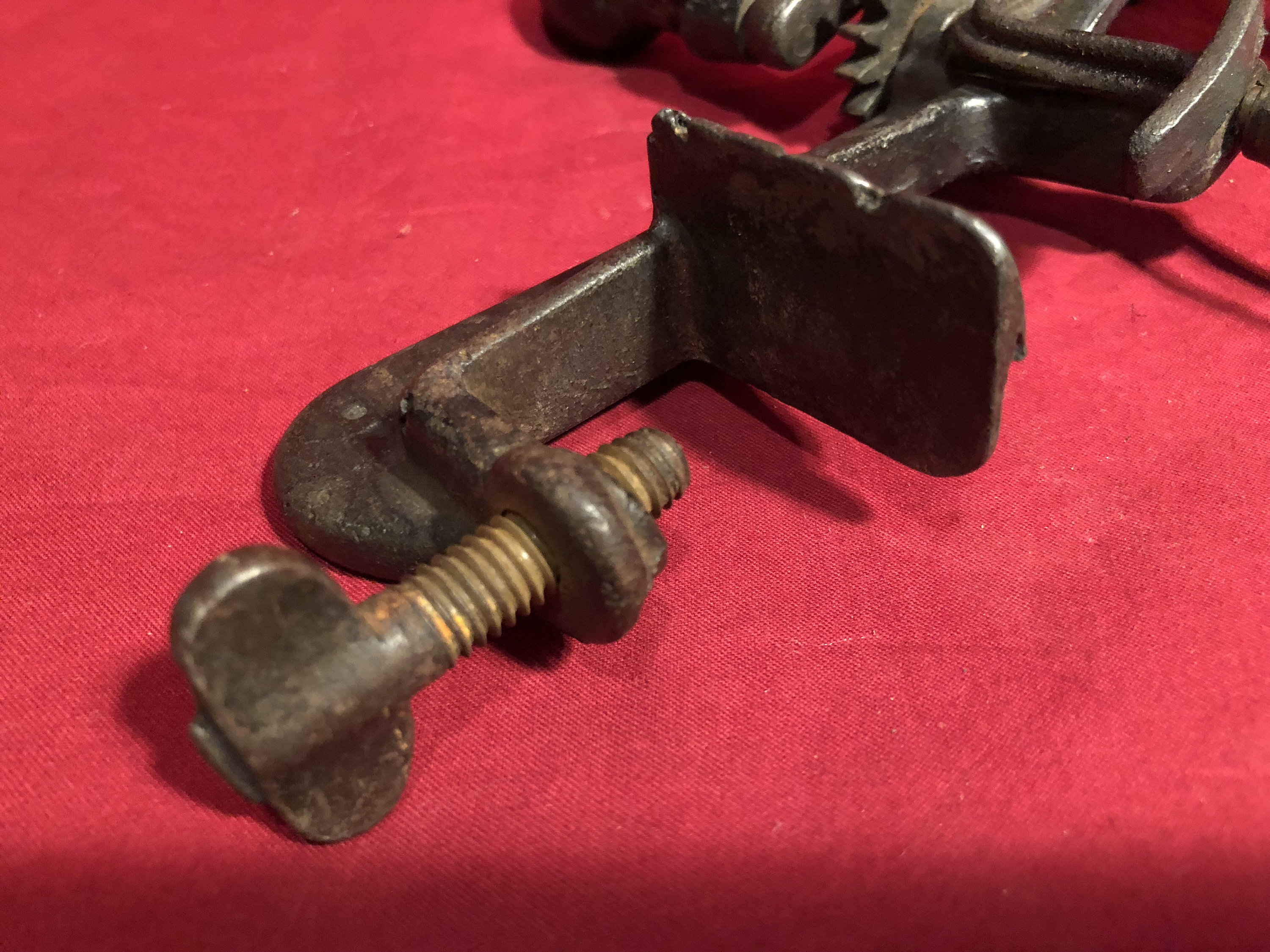 Antique Metal Apple Peeler 'Turntable' made by Goodell Co, Antrim,NH