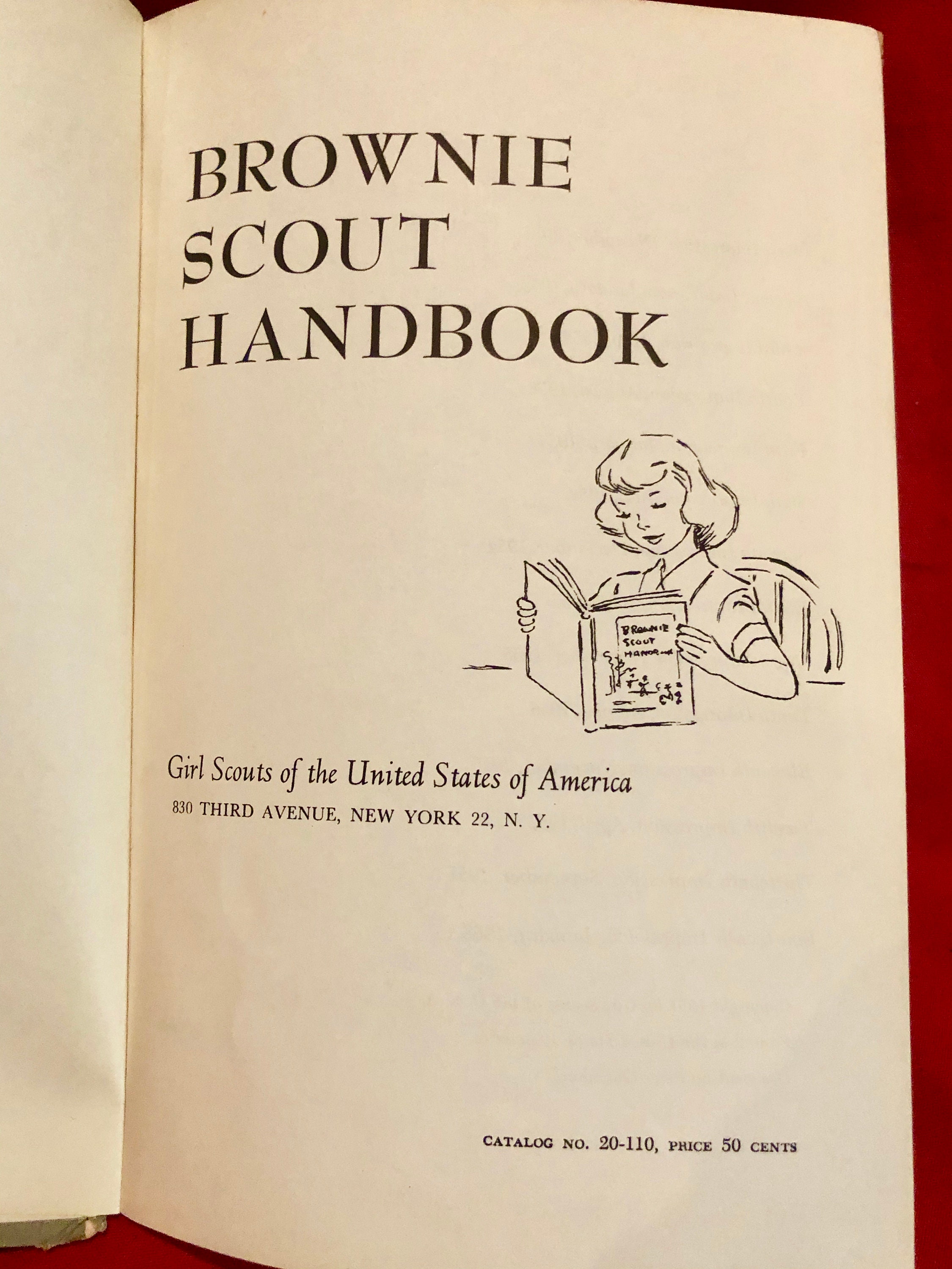 Vintage Brownie Scout Handbook, Copyright 1958