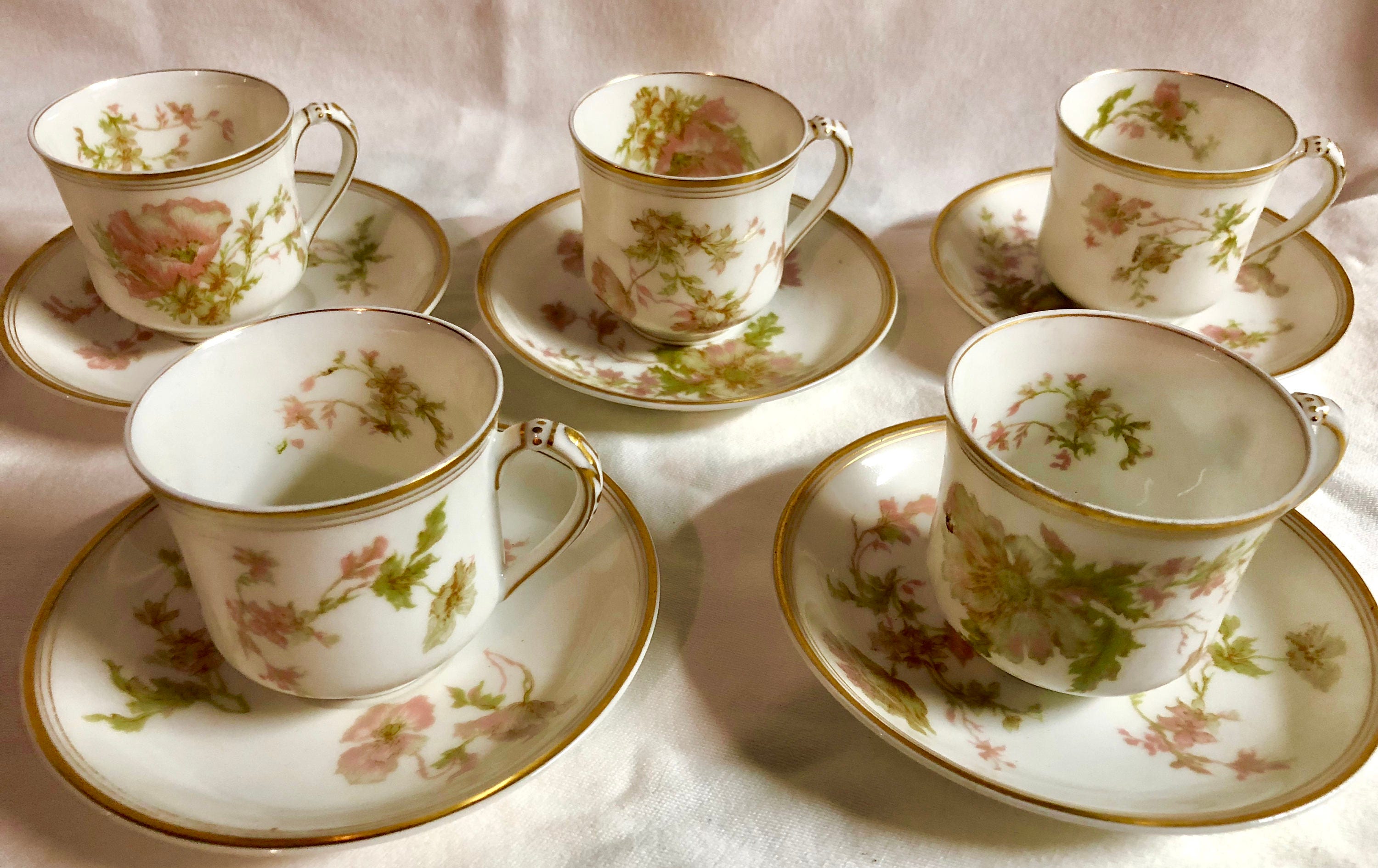 Limoge Antique Springtime Tea Set Haviland & Co