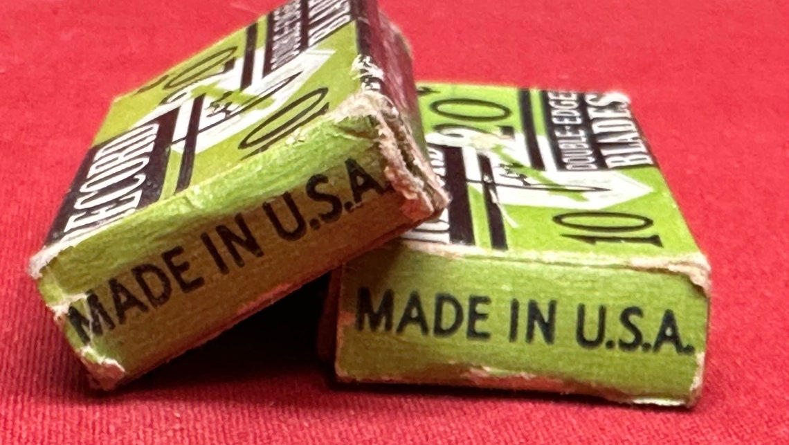 Vintage Record Double Edge Razor Blades, Made in USA - Etsy