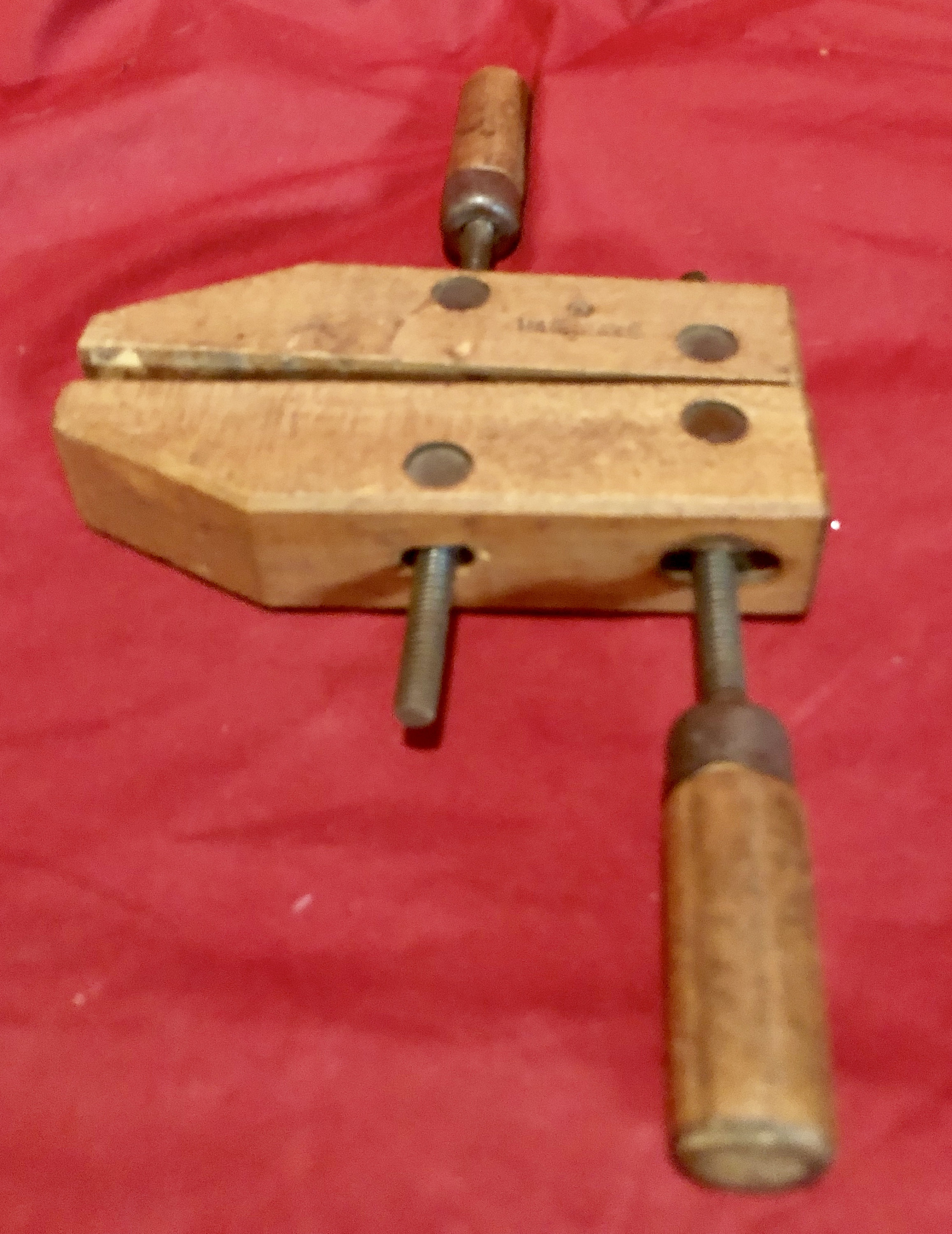 VintageWooden Adjustable Clamps circa 1950's Set of Two