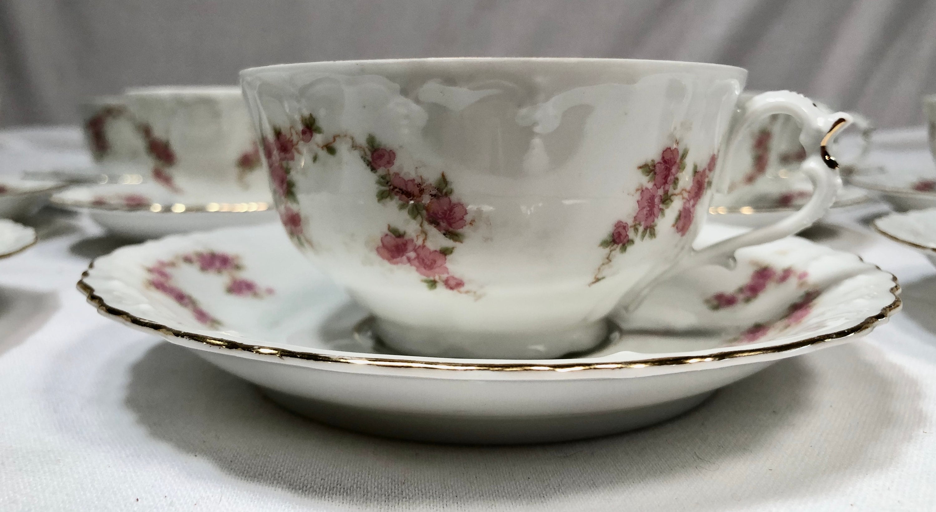 Vintage M&Z Imperial Vienna Austrian China Set of 10 Tea Cups and