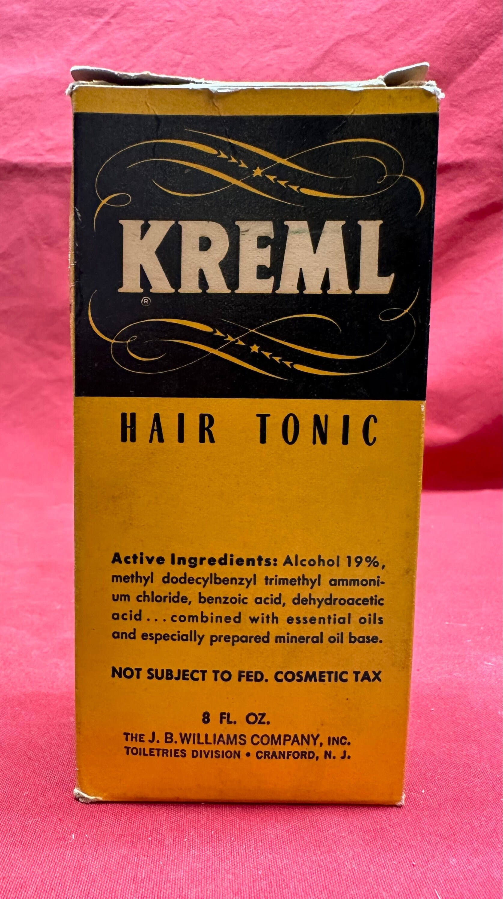 Vintage Kremel Hair Tonic Advertising in Original Box