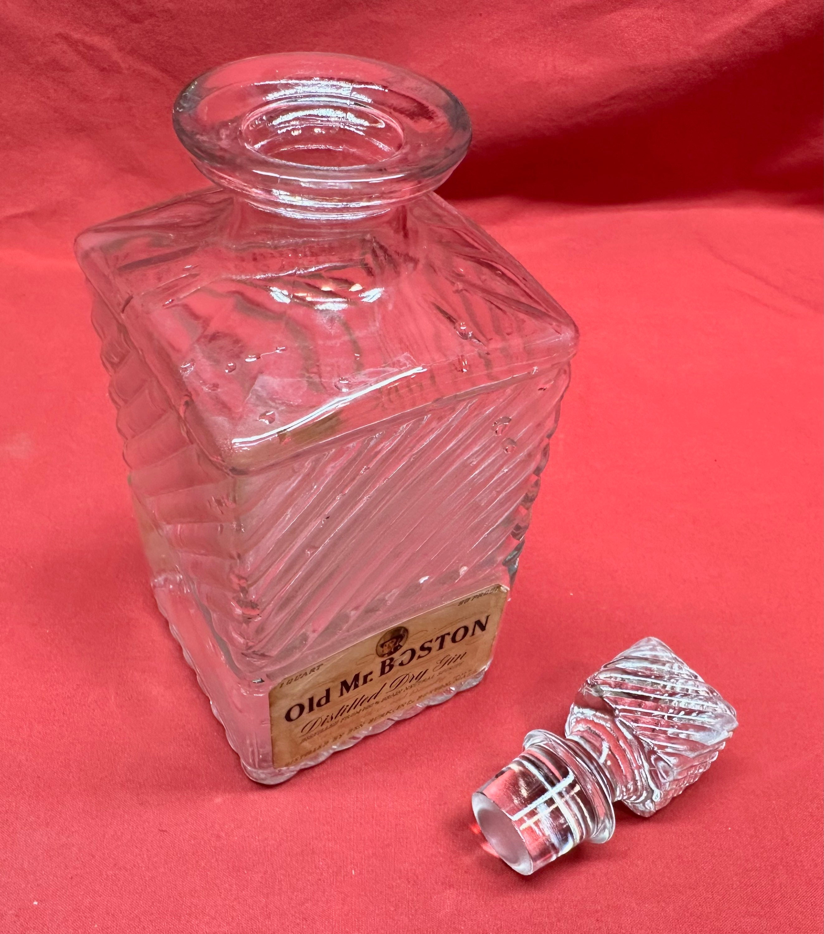 Vintage Old Mr Boston Distilled Dry Gin Decanter Bottle ,Ben Burk Inc