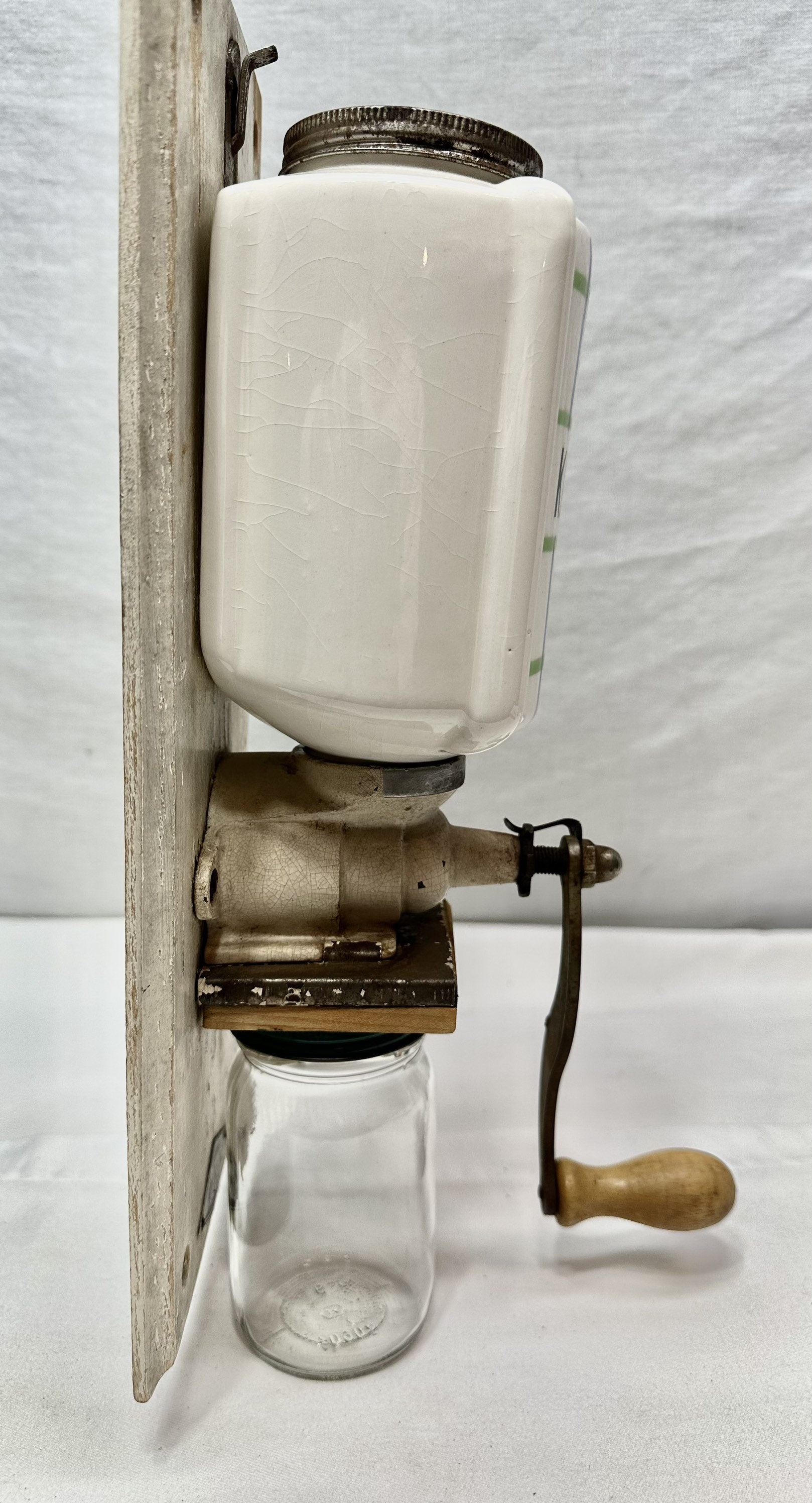 Vintage Porcelain K&M Wall Mounted Coffee Grinder/mill-kaffe 