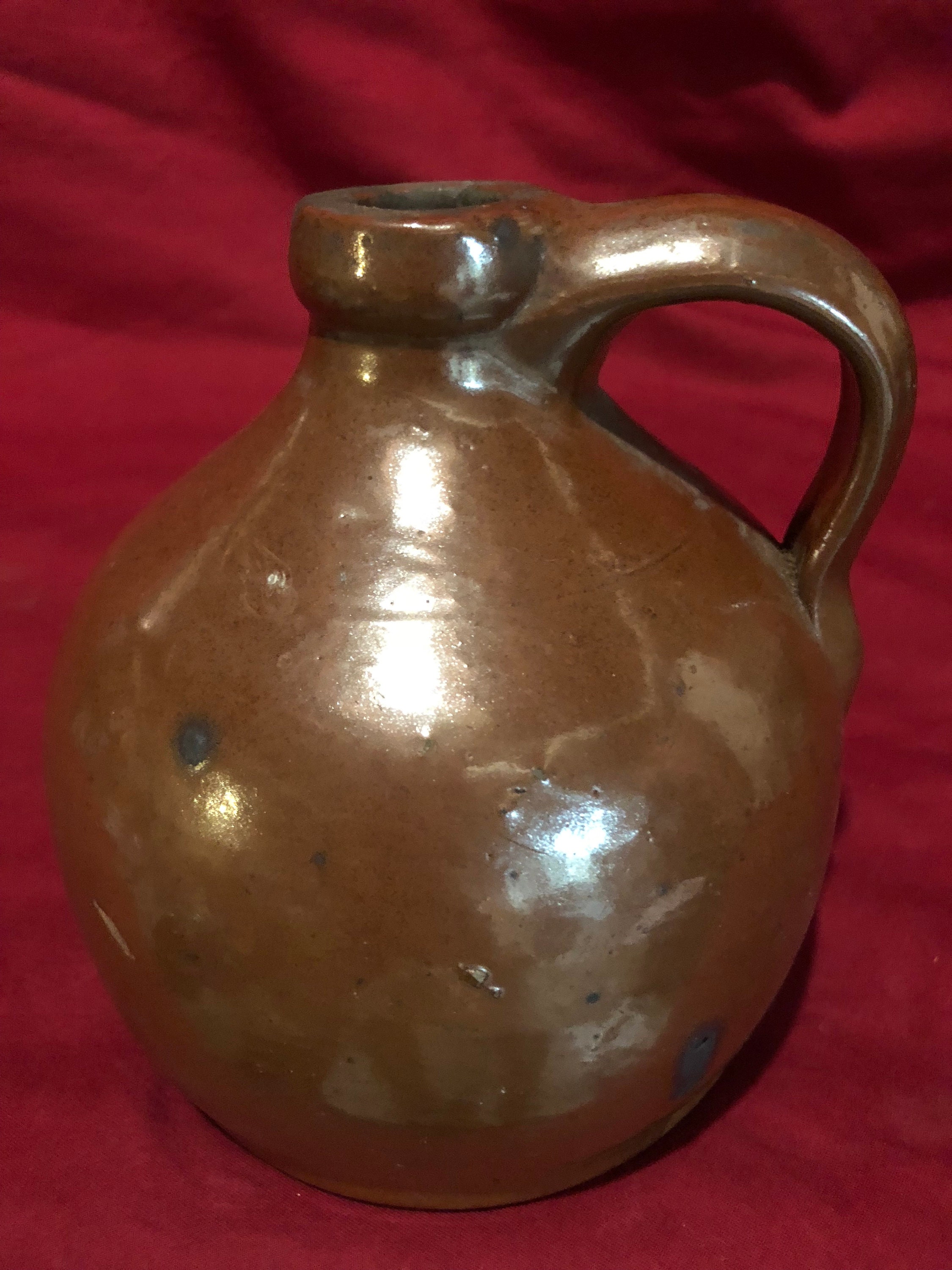Antique Brown Glazed Stoneware Jug circa 1800's
