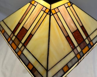 Vintage Slag Glass Craftsman Style Lamp Shade