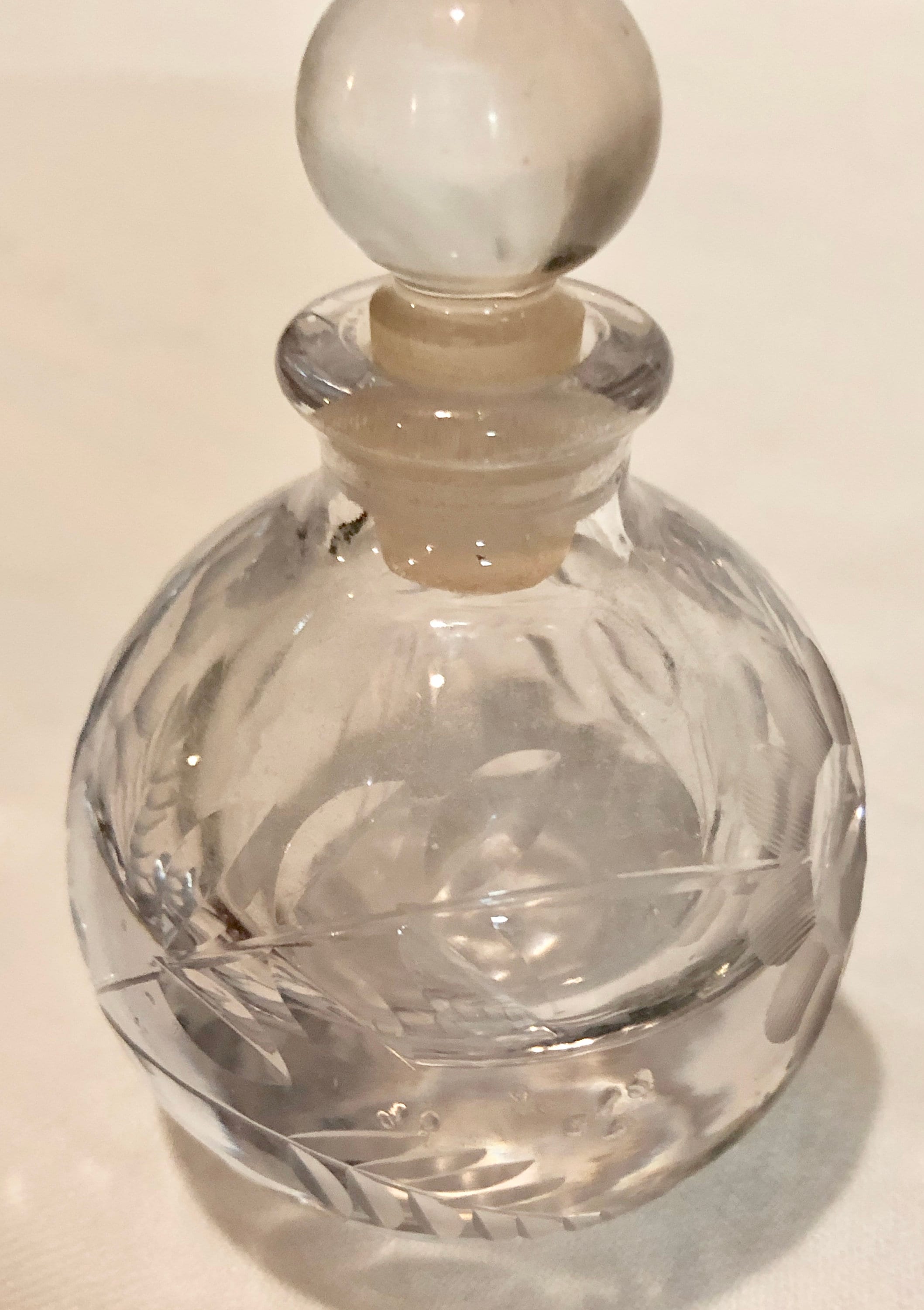 Antique Cut Glass Perfume/Scent Bottle