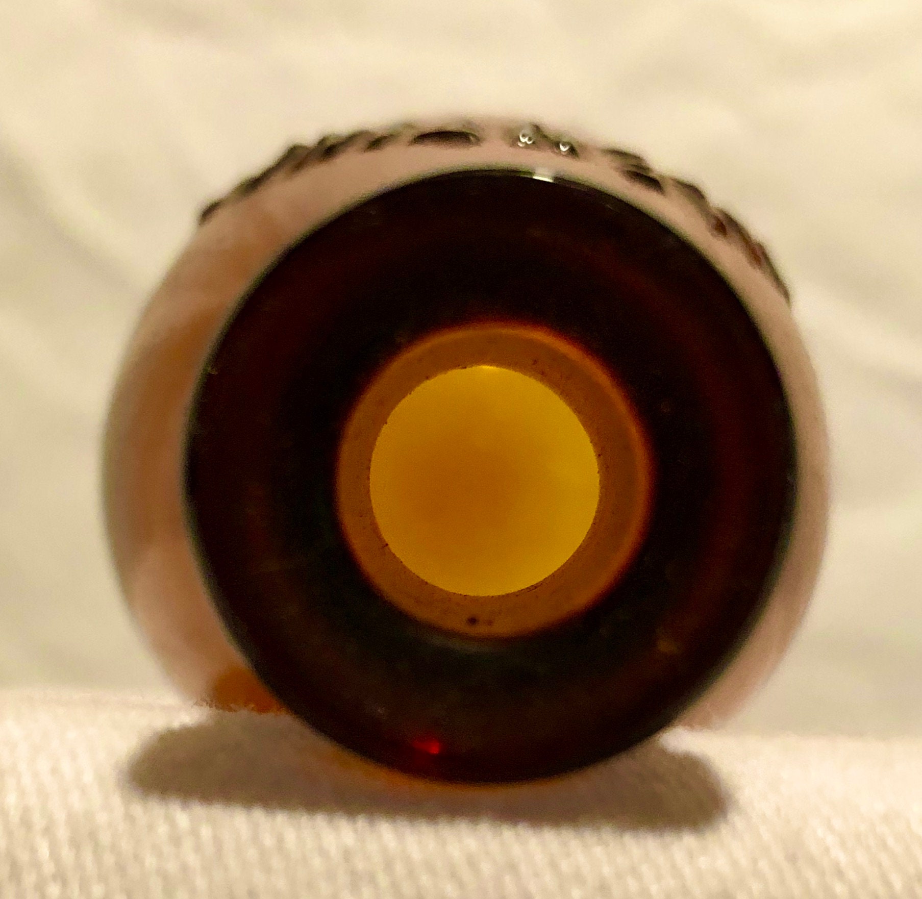 Antique Valentine's Meat Juice Amber Glass Bottle