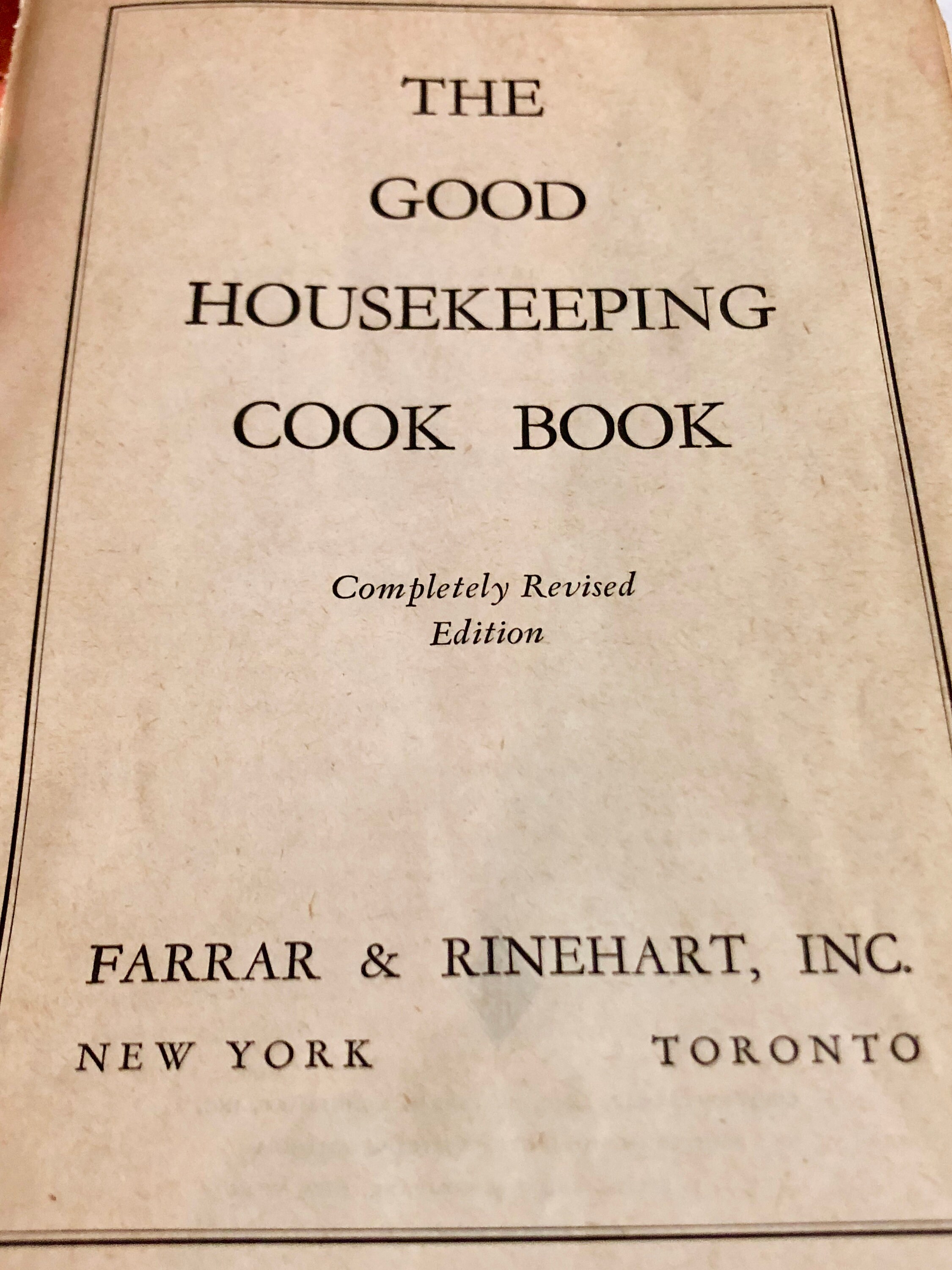 The Good Housekeeping Cookbook 1944 7th Ed. Hardcover with very cool