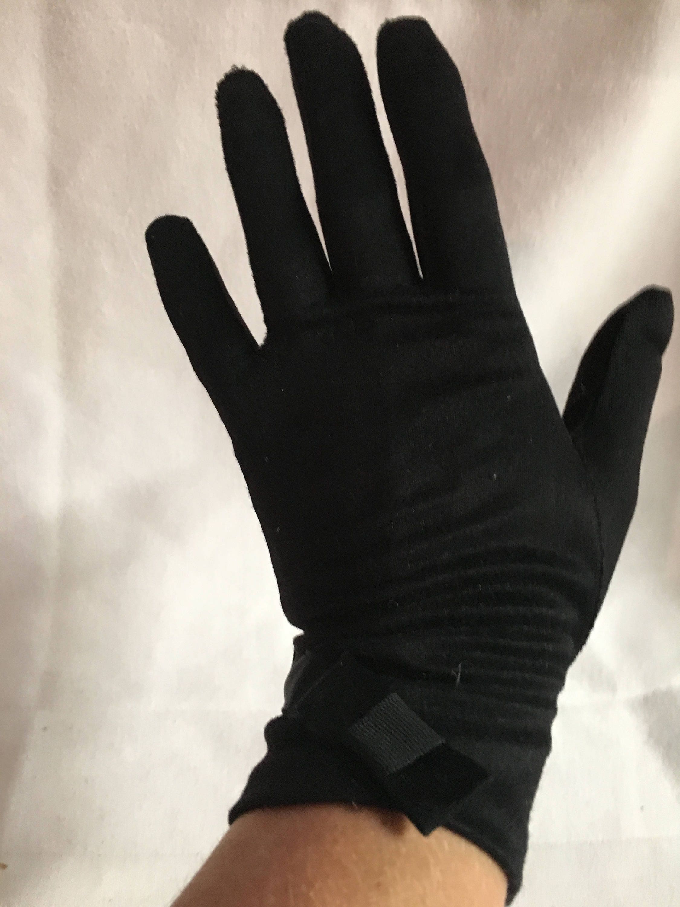 Vintage Ladies Pair of Black Dress Gloves