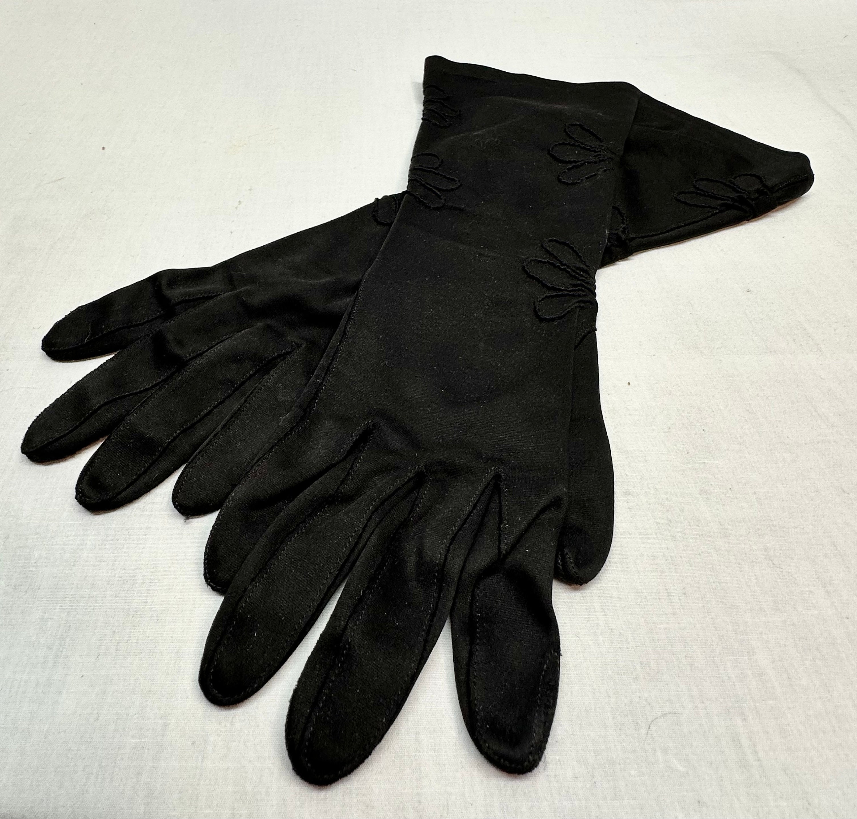 Vintage Ladies Long Formal Evening Gloves Size 7 1 2