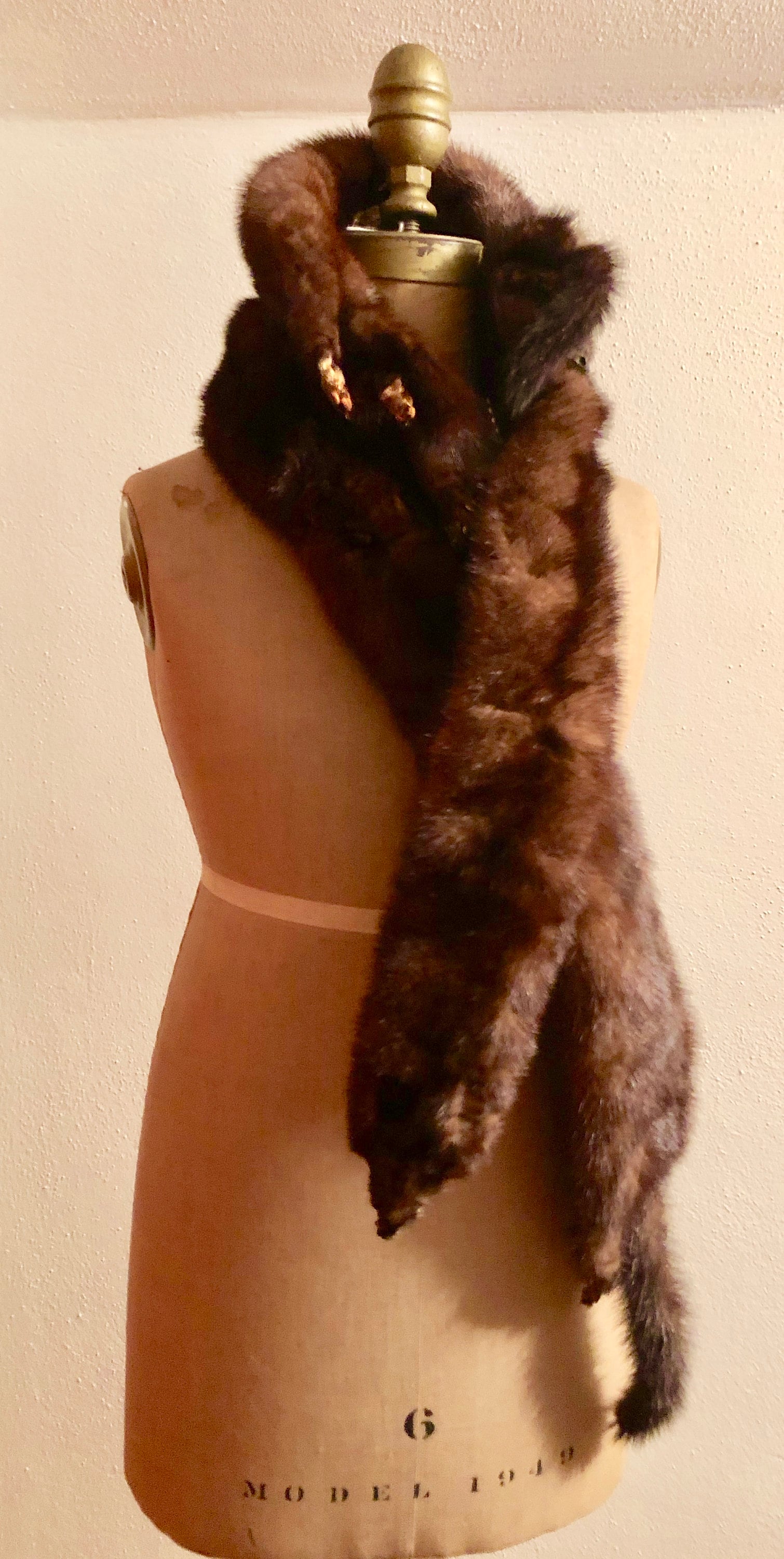 Vintage 4 Pelt Mink Stole/Wrap