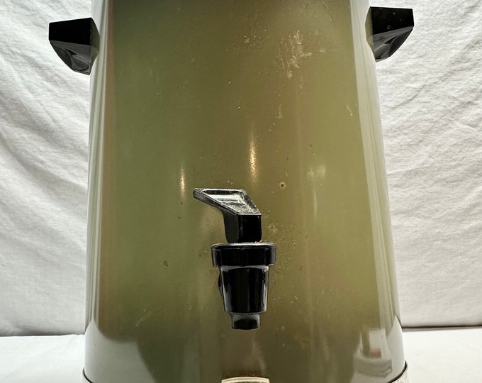 Vintage Avocado Green Insulated 12-30 Cup Coffee Maker/Percolator , Westbend, No 33525, with Original Box
