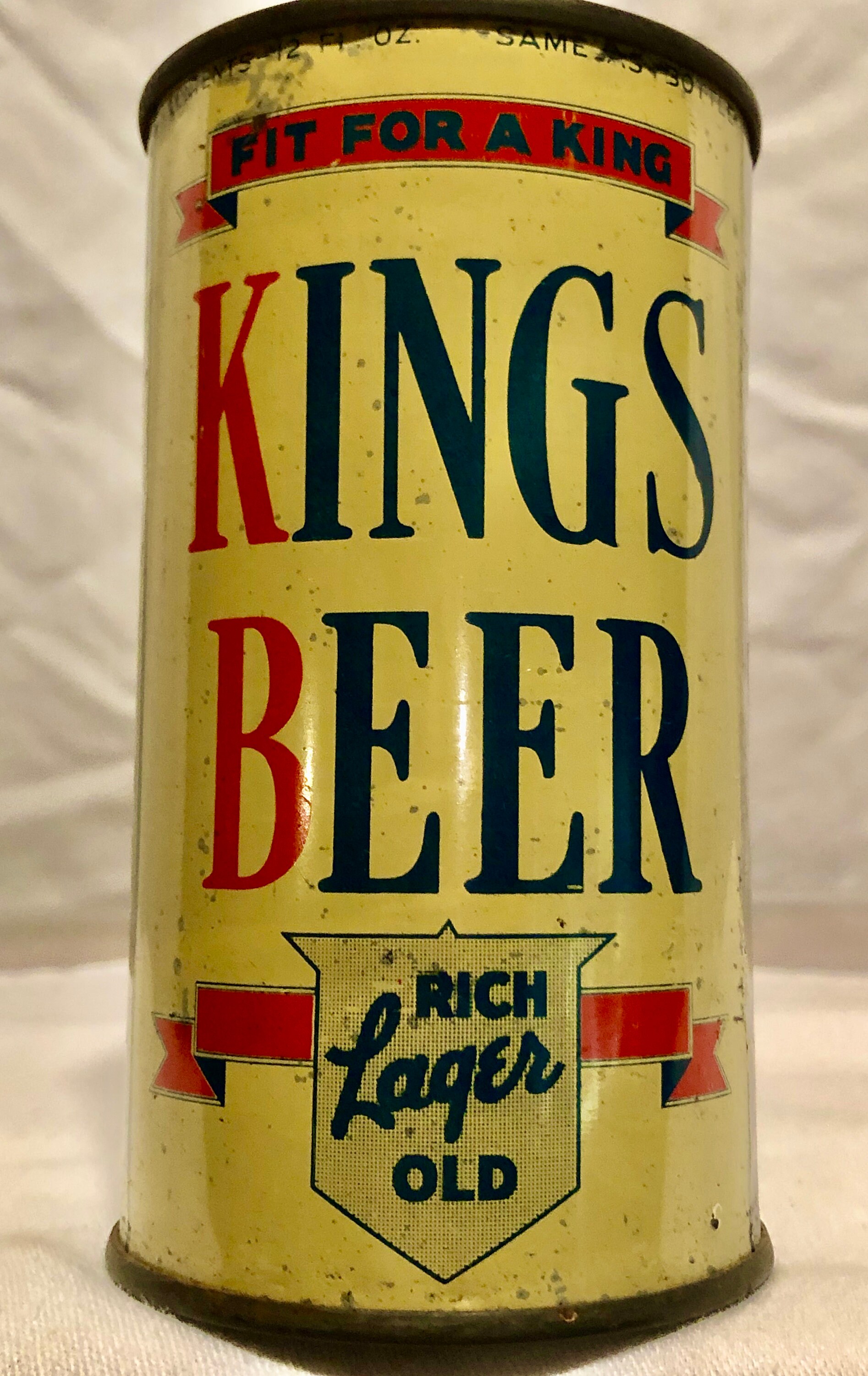 Vintage Kings Beer Flat Top Beer Can, Kings Brewery, Brooklyn NY. 19321938