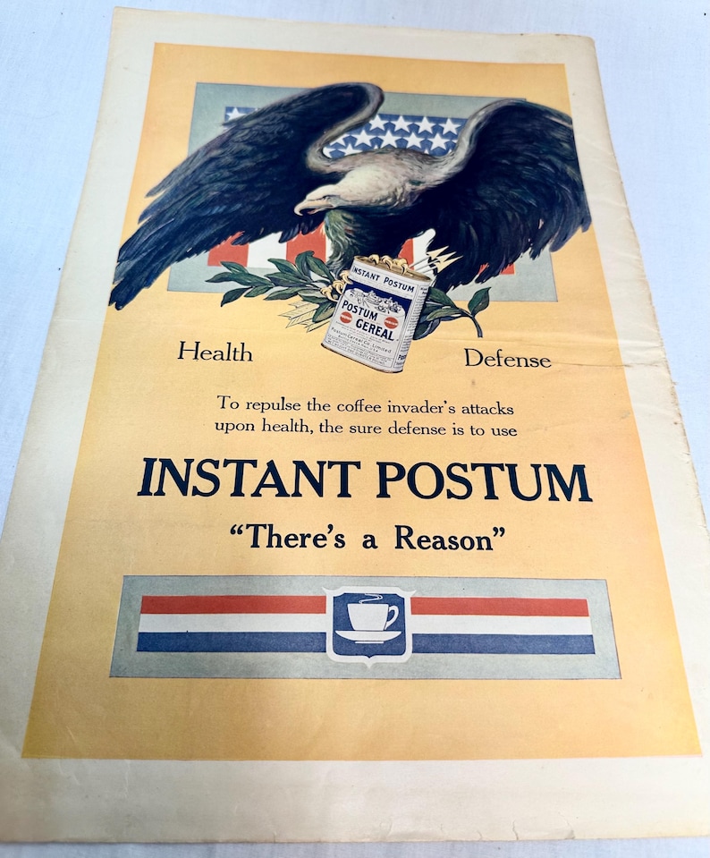 Vintage Postum Original Paper Advertising 1920s - Etsy