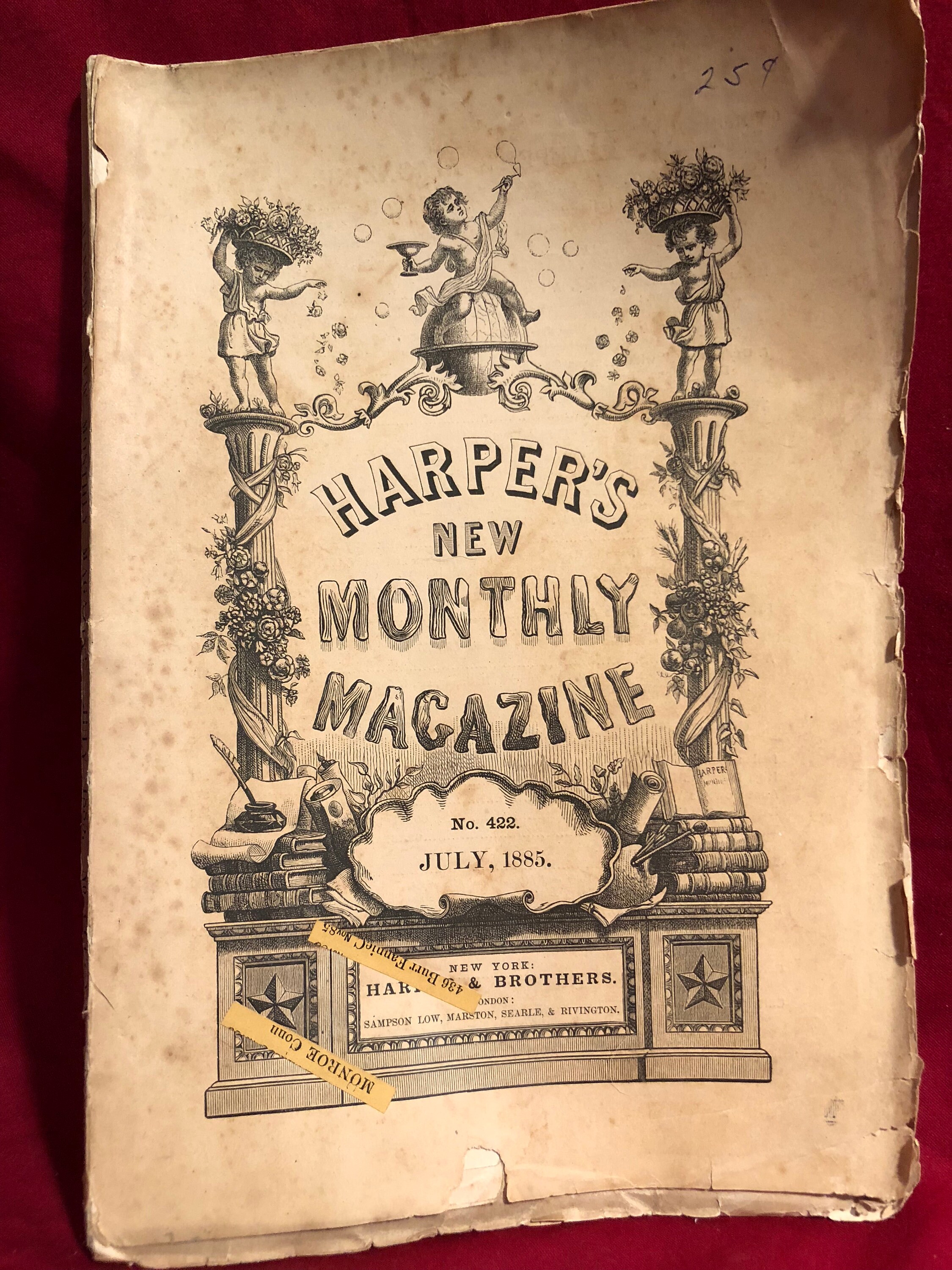 Vintage Harpers New Monthly Magazine Volume 71 ,No. 422 , July 1885