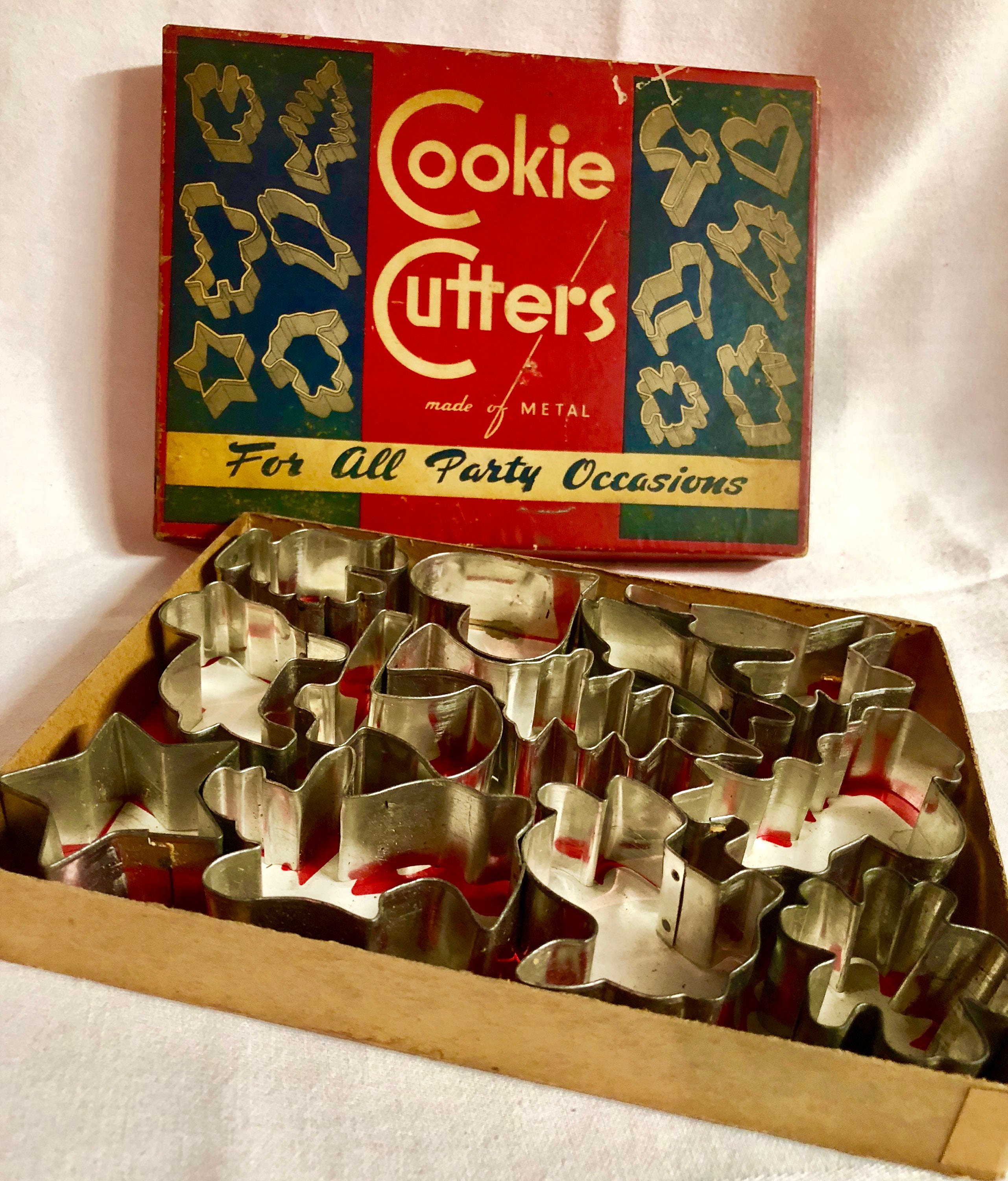 Vintage 1940's Metal Cookie Cutters
