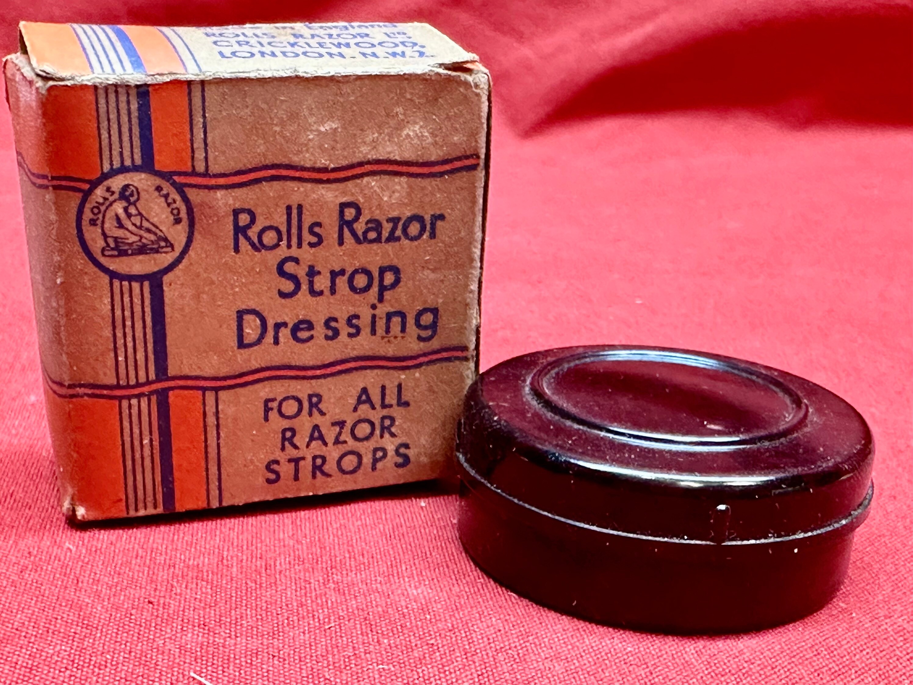 Vintage Rolls Razor Strop Dressing,Original Box and Instructions