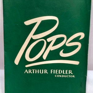 Vintage 1956 Boston Pops Program  at Symphony Hall, Conducted by Arthur Fiedler, Season 71