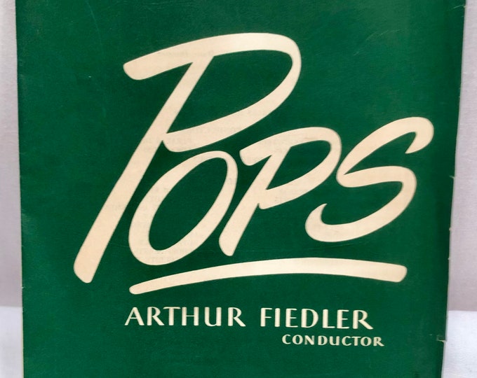 Vintage 1956 Boston Pops Program  at Symphony Hall, Conducted by Arthur Fiedler, Season 71