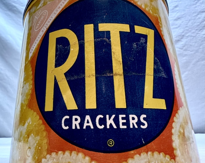 Vintage Ritz Cracker Advertising/Storage Tin Circa 1960