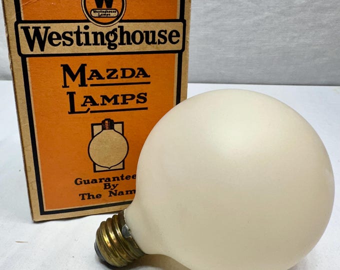 Vintage Westinghouse Mazda Lamps 60 Watt 120 Volt Frosted Light Bulb