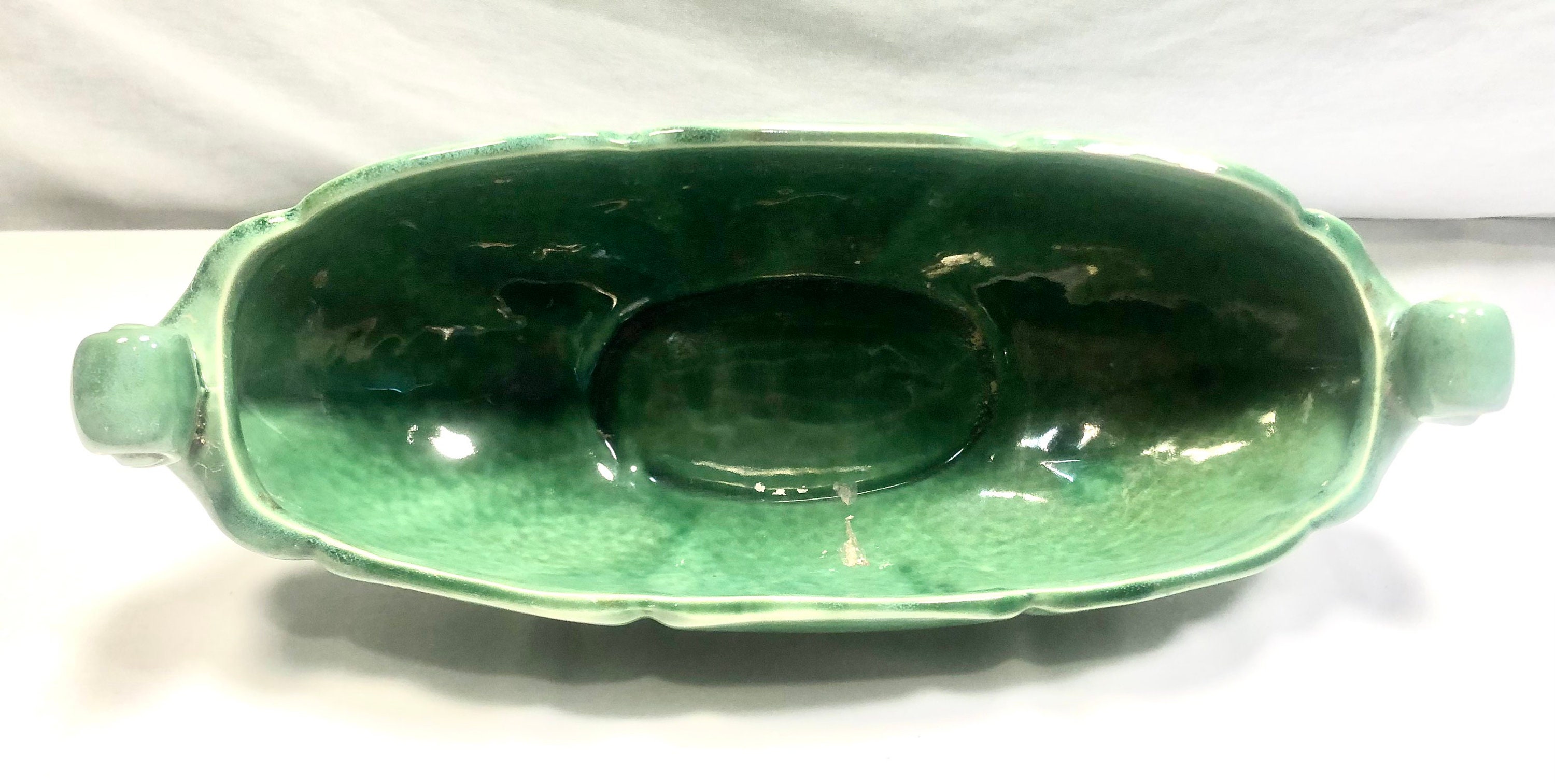 Vintage McCoy Pottery USA Midcentury Green Pottery Planter