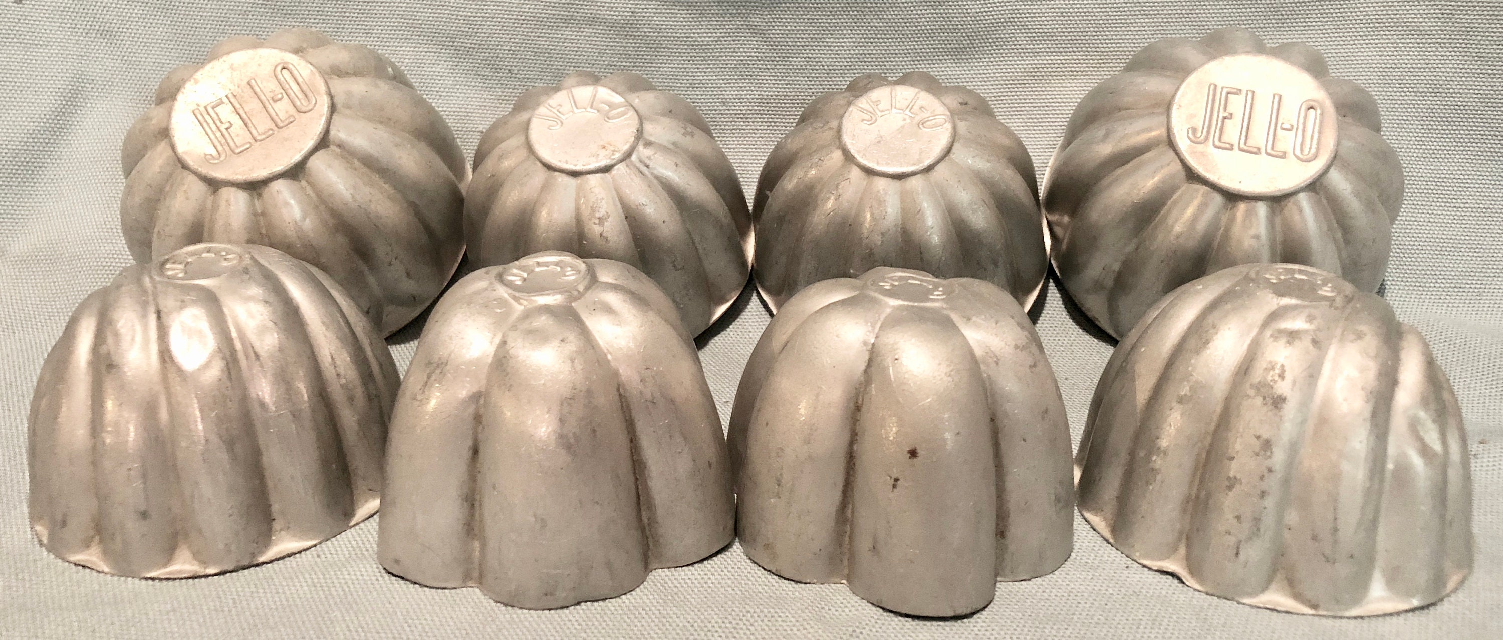 Jello Vintage Tin Molds Four Styles & Sizes Total Set of Eight