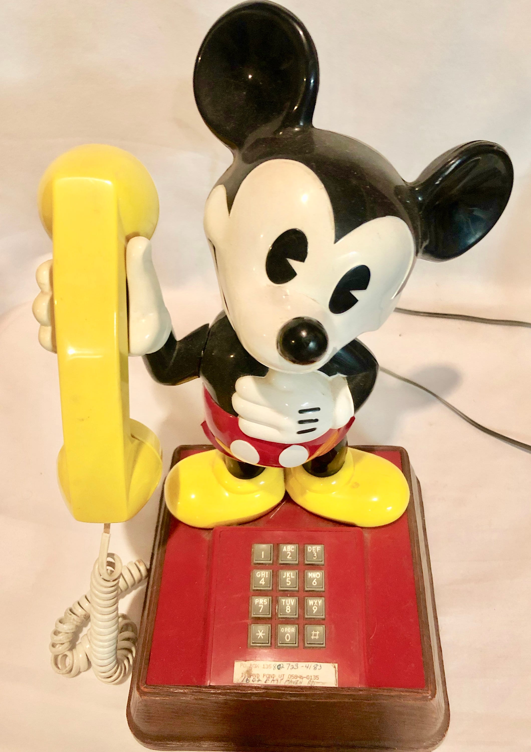 Vintage Mickey Mouse Telephone Model Teif 8000, circa 1976
