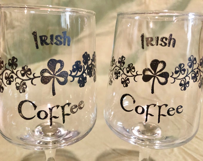 Vintage Irish Coffee Glasses/Stemware -Set of Two
