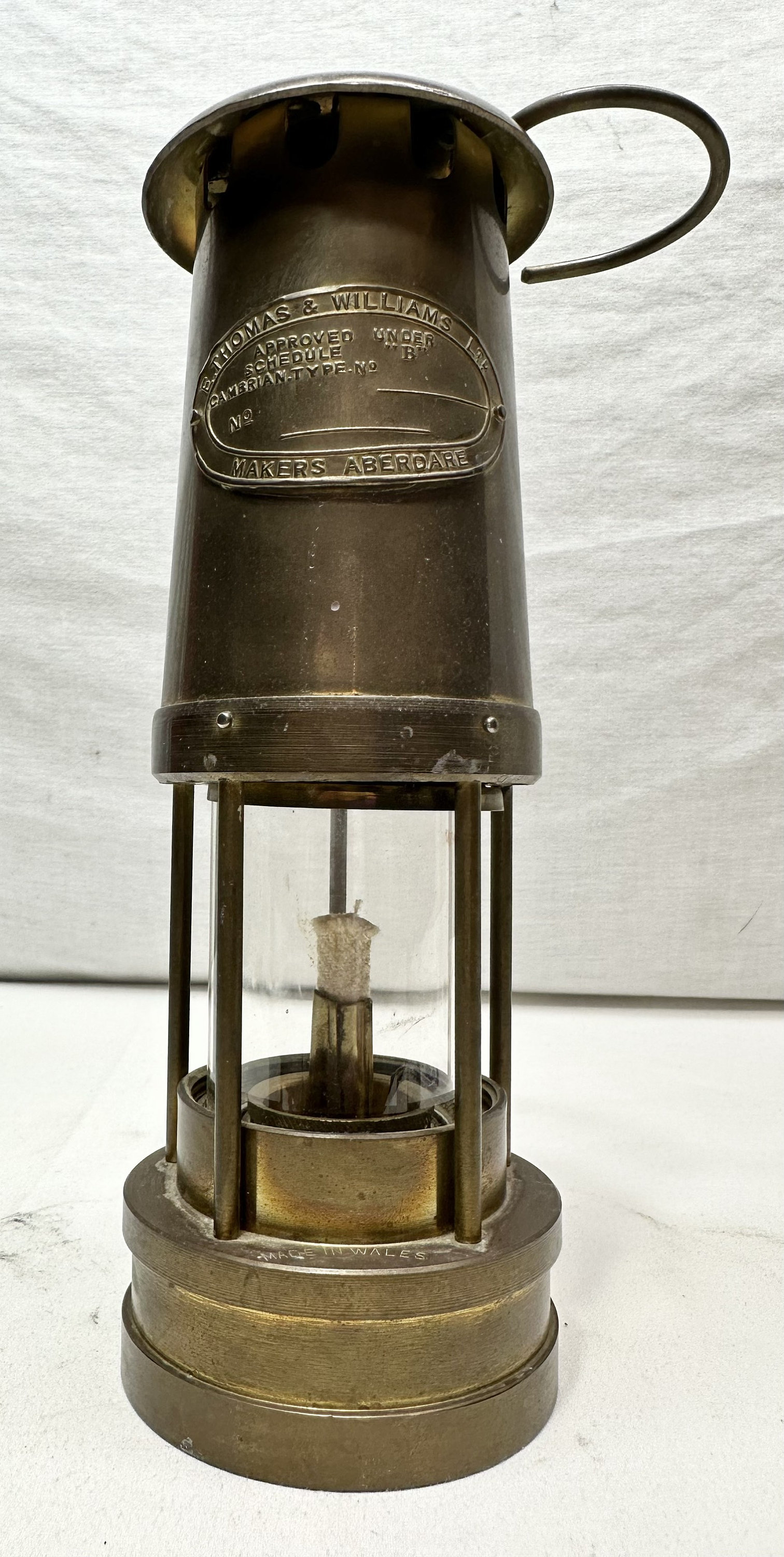 Vintage 1988 E.THOMAS & WILLIAMS Miners lamp カンブリアン Vintage 1988 E.THOMAS & WILLIAMS Miners lamp カンブリアン