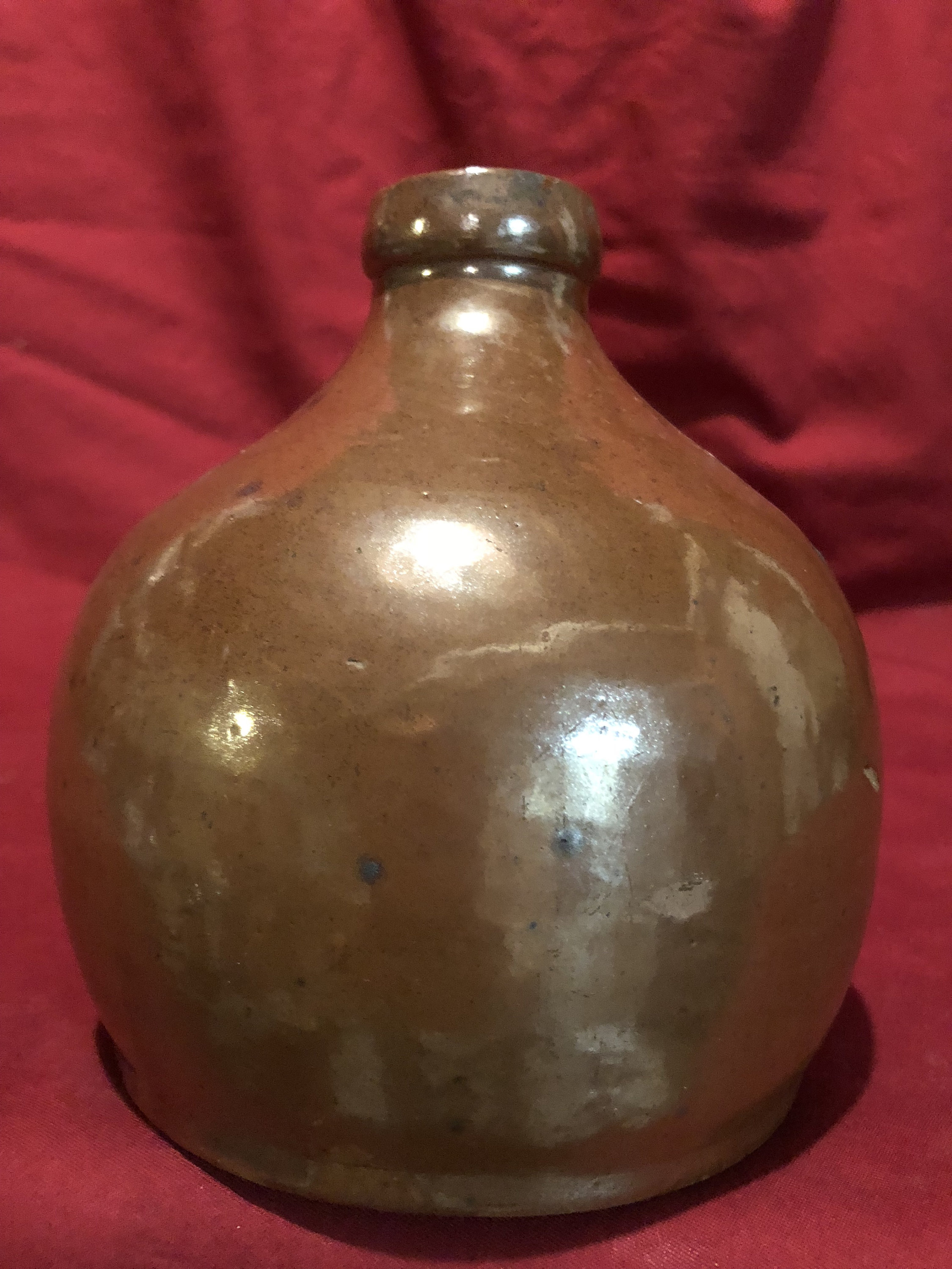 Antique Brown Glazed Stoneware Jug circa 1800's