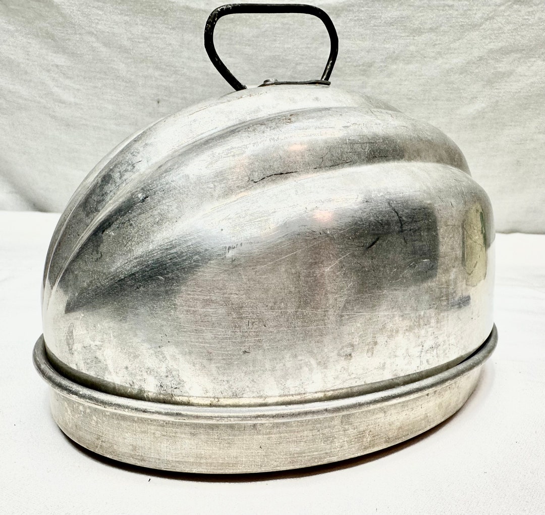 vintage Wear-Ever 818 918 aluminum roaster, huge roasting pan for a turkey