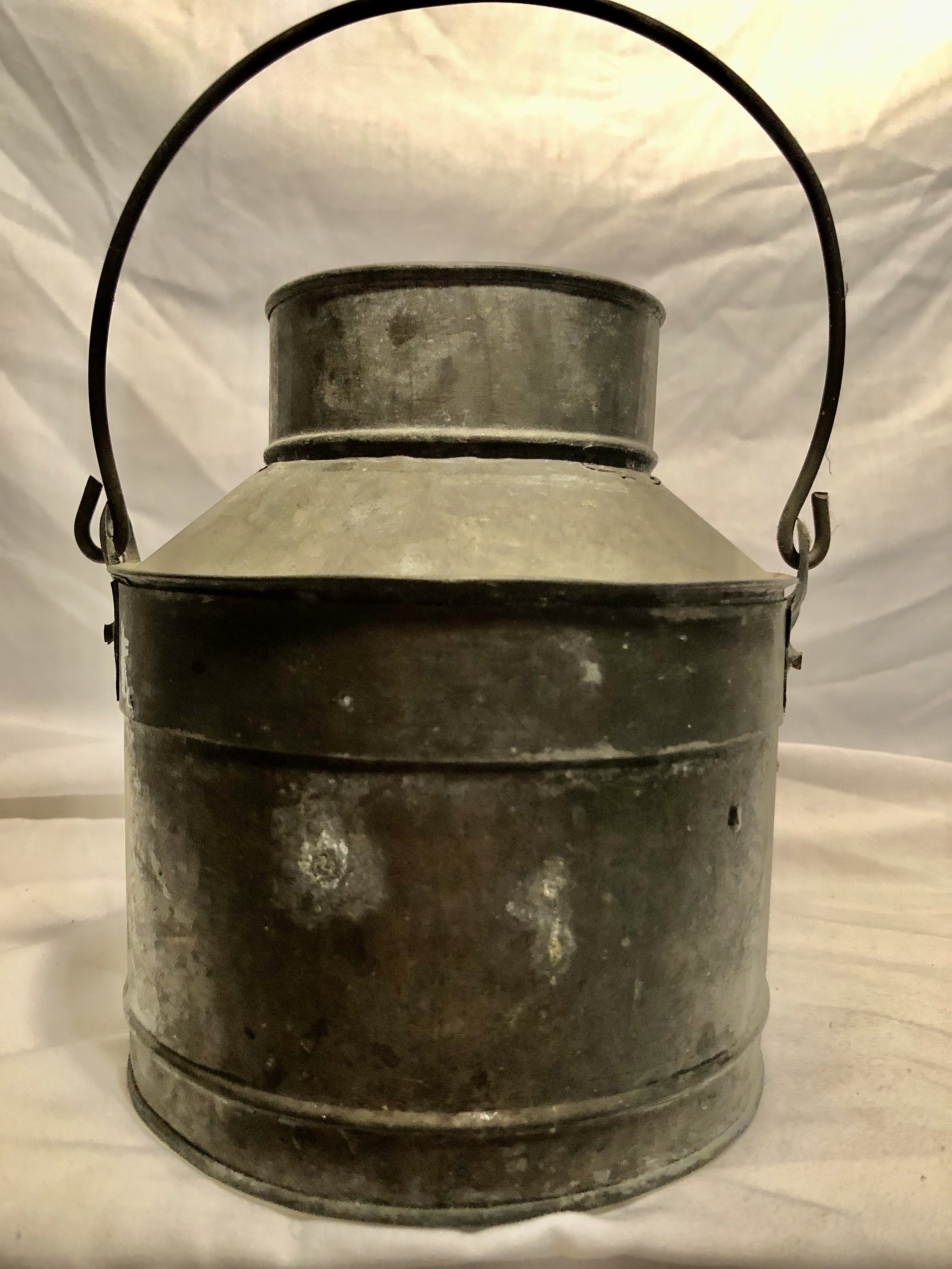 Antique Metal Lunch Pail with Handle