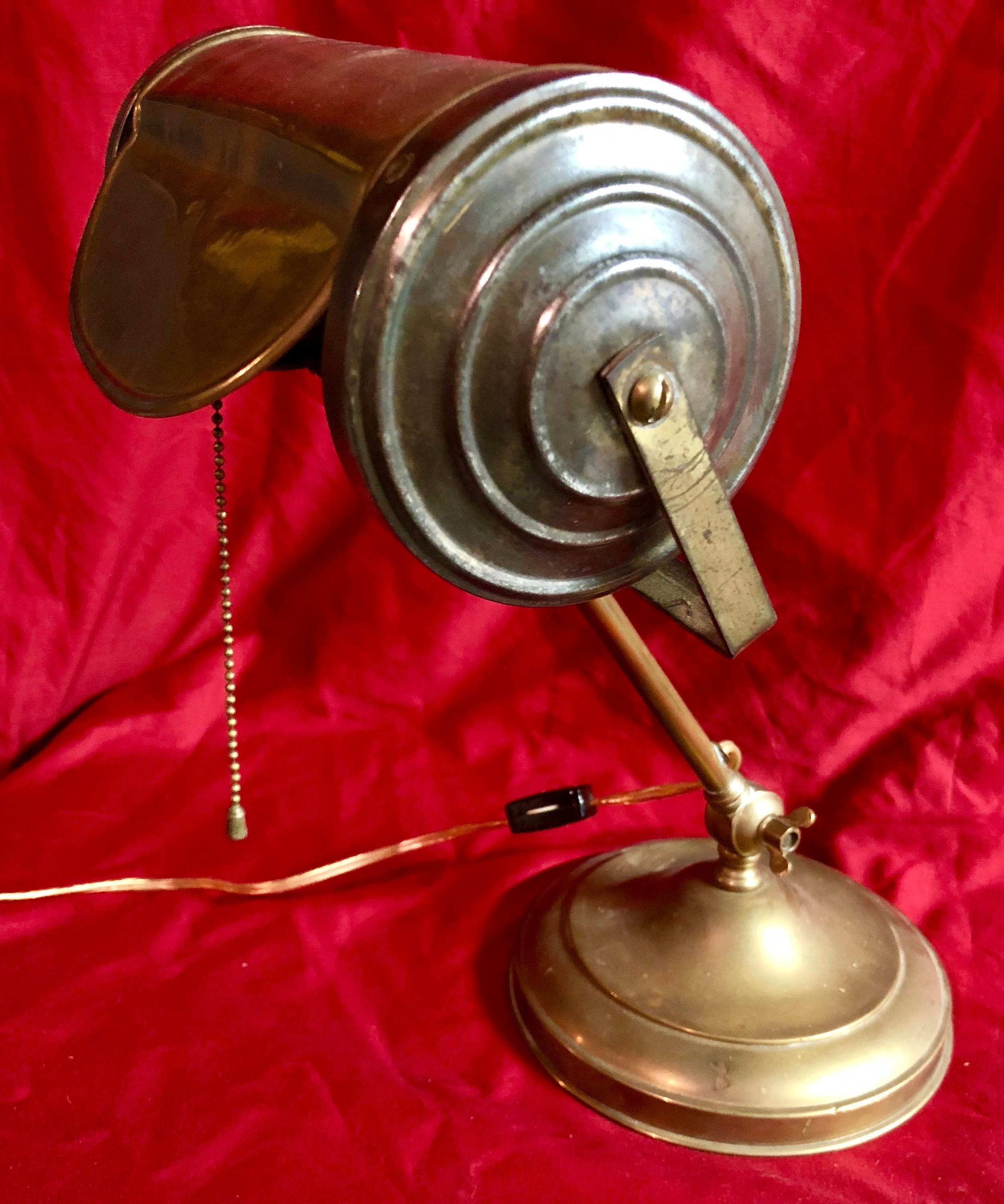 Brass Adjustable Antique Desk Lamp Miller Company