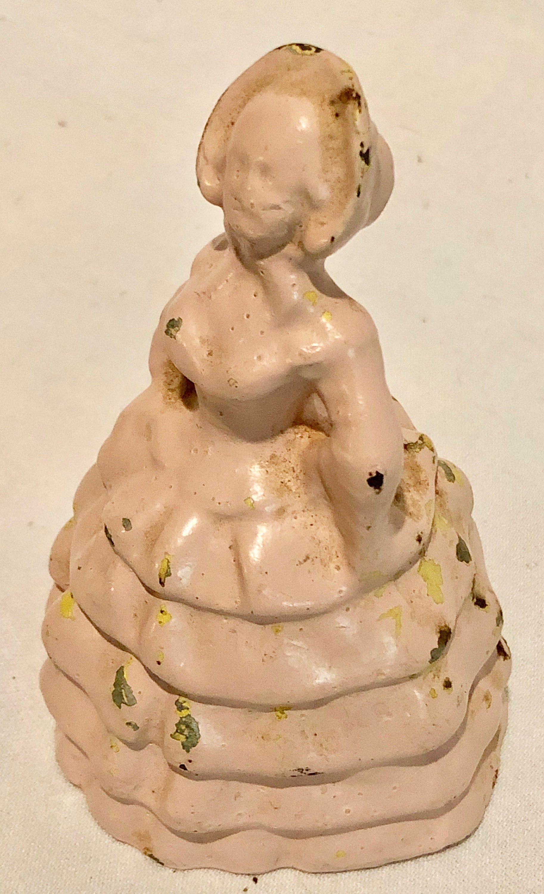 Hubley Pink Victorian Lady Antique Cast Iron Door Stop