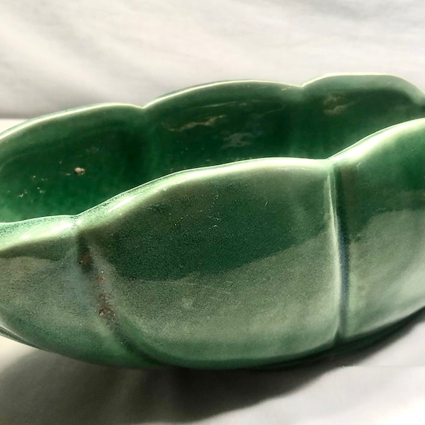 Vintage McCoy Pottery USA Midcentury Green Pottery Planter