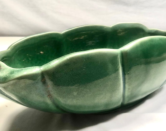 Vintage McCoy Pottery USA Midcentury Green Pottery Planter