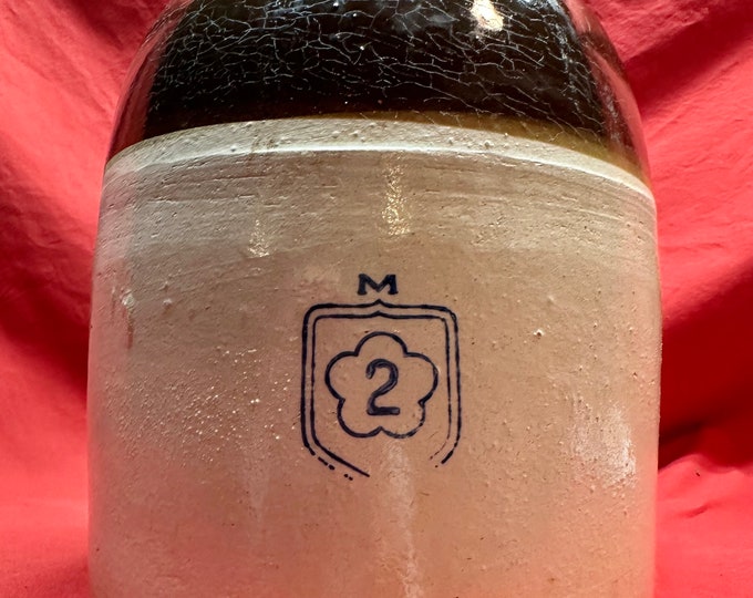 Antique McCoy Pottery Two Gallon Stoneware Crock