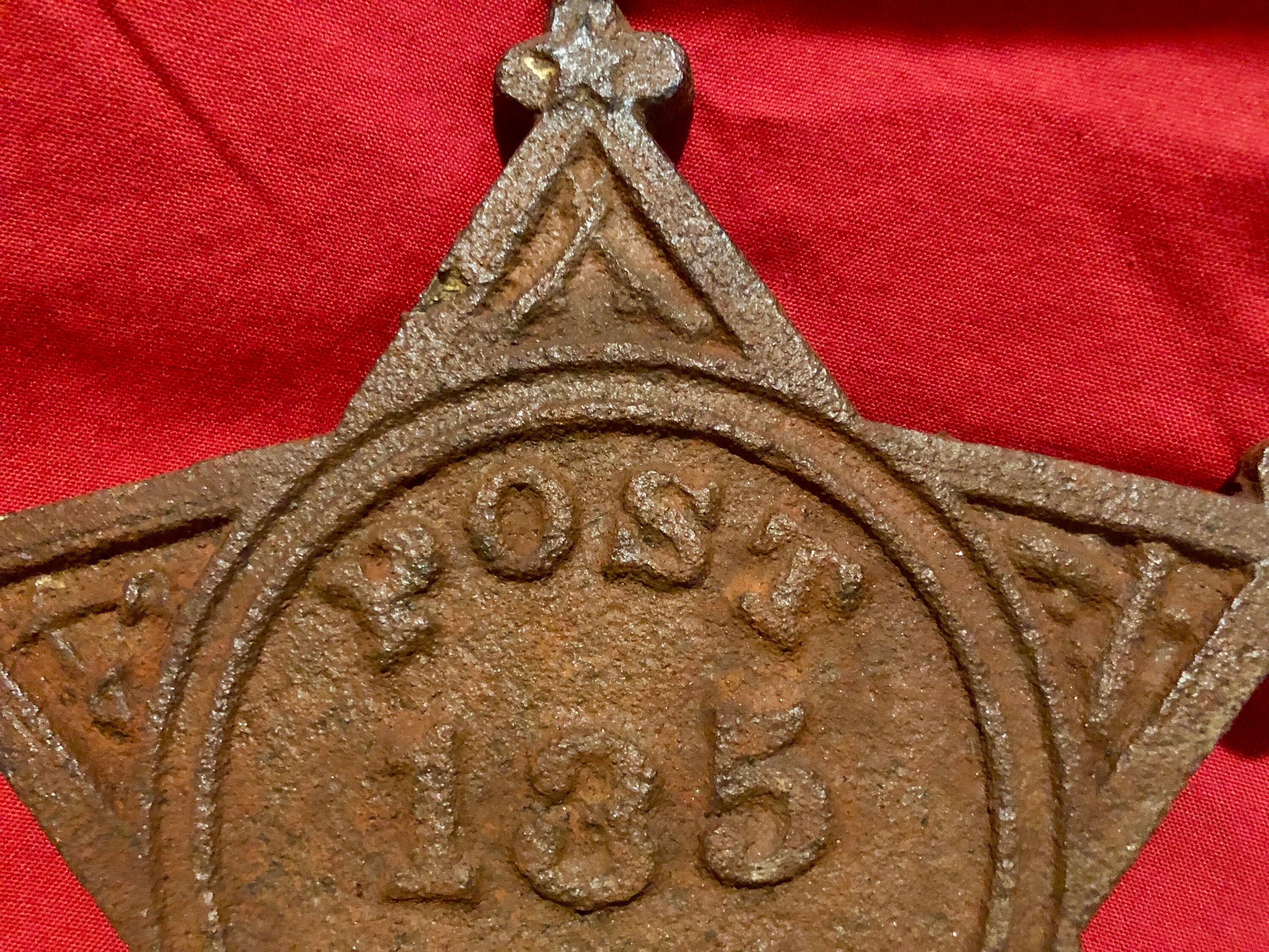 Civil War GAR (Grand Army of the Republic) Metal Grave Marker/Flag